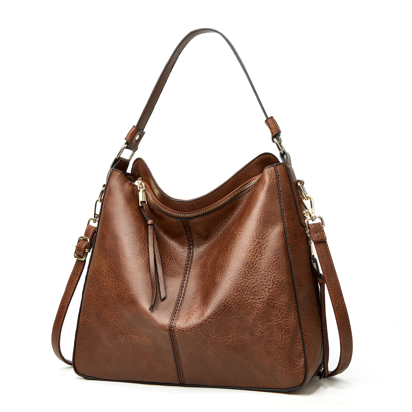 WENICER Women's PU Leather Hobo Shoulder Bag - Adjustable Strap with Tassel, Fashion Tote Purse for Work, Travel & Daily Use