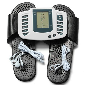 Electronic Digital Full Body Acupuncture Therapy Massager Slippers - Pain Relief Foot Pads with Squishy Cushioning for Relaxation & Stress Relief - Perfect for Home, Office, and Travel Use
