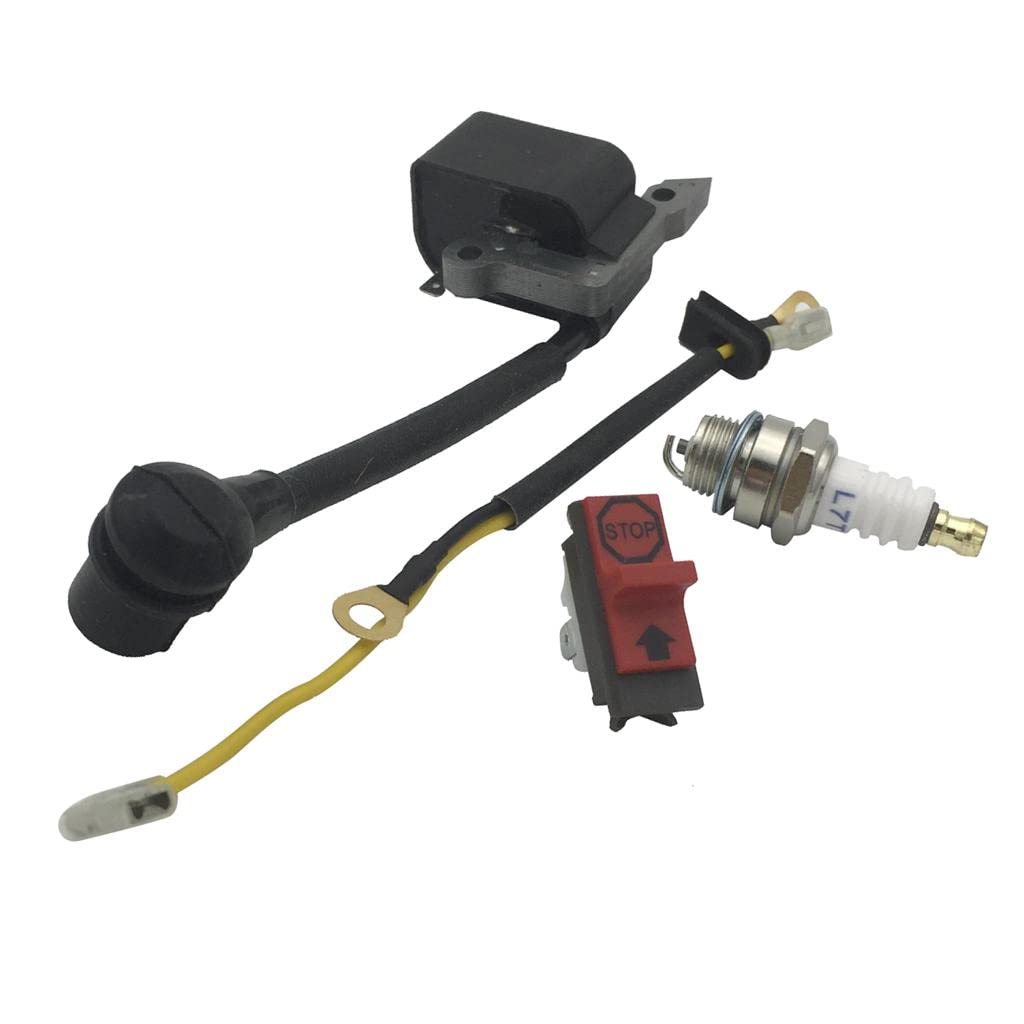 Husqvarna 235 240 136 137 141 36 41 26 23 Ignition Coil with Spark Plug - Compatible with Part Numbers 530039143, 545199901, 545063901, 530039239 - Perfect for Chainsaw Engine Repair & Maintenance