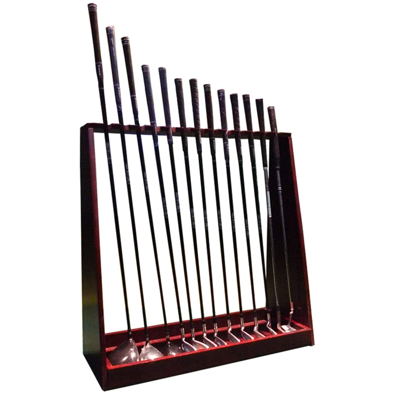 Premium Wooden Golf Club Rack Organizer - 13 Slot Putter Holder & Golf Club Display Stand for Indoor/Outdoor Use - Perfect for Home, Office, or Golf Course Equipment Storage