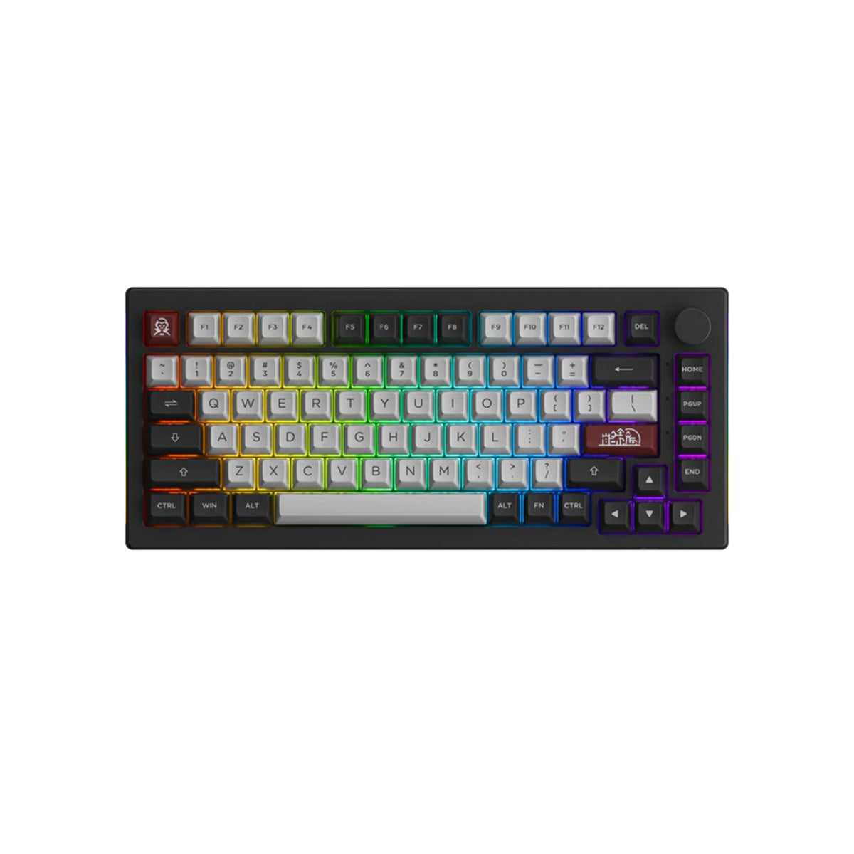 Akko 5075B Plus Dracula Castle Wireless RGB Mechanical Keyboard - Hot Swappable with Cream Yellow V3 Pro Switches | Gaming & Office Typing | Compact 75% Layout for PC, Mac, Laptop