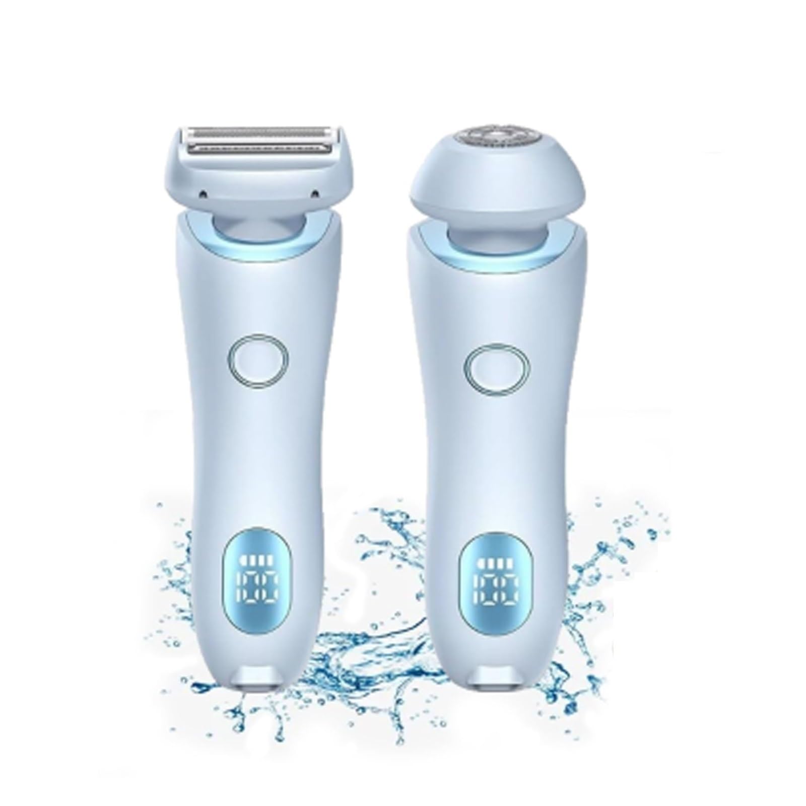 Glide Pro 3.0 Waterproof Electric Razor for Women - 2 in 1 Bikini Trimmer & Shaver, Wet & Dry Use, Portable Ladies Shaving Kit (Blue) | Perfect for Travel, Gym & Sensitive Skin Care