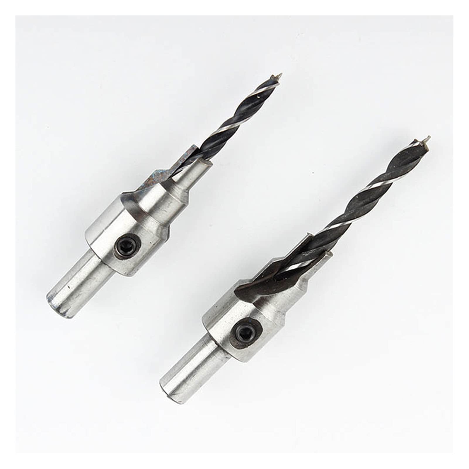 2PCS High-Speed Steel Woodworking Step Drill Bits - 8MM Round Shank Counterbore & Countersink Drill Bits for Metal, Wood & Plastic - Perfect for DIY Projects, Furniture Making & Home Repairs