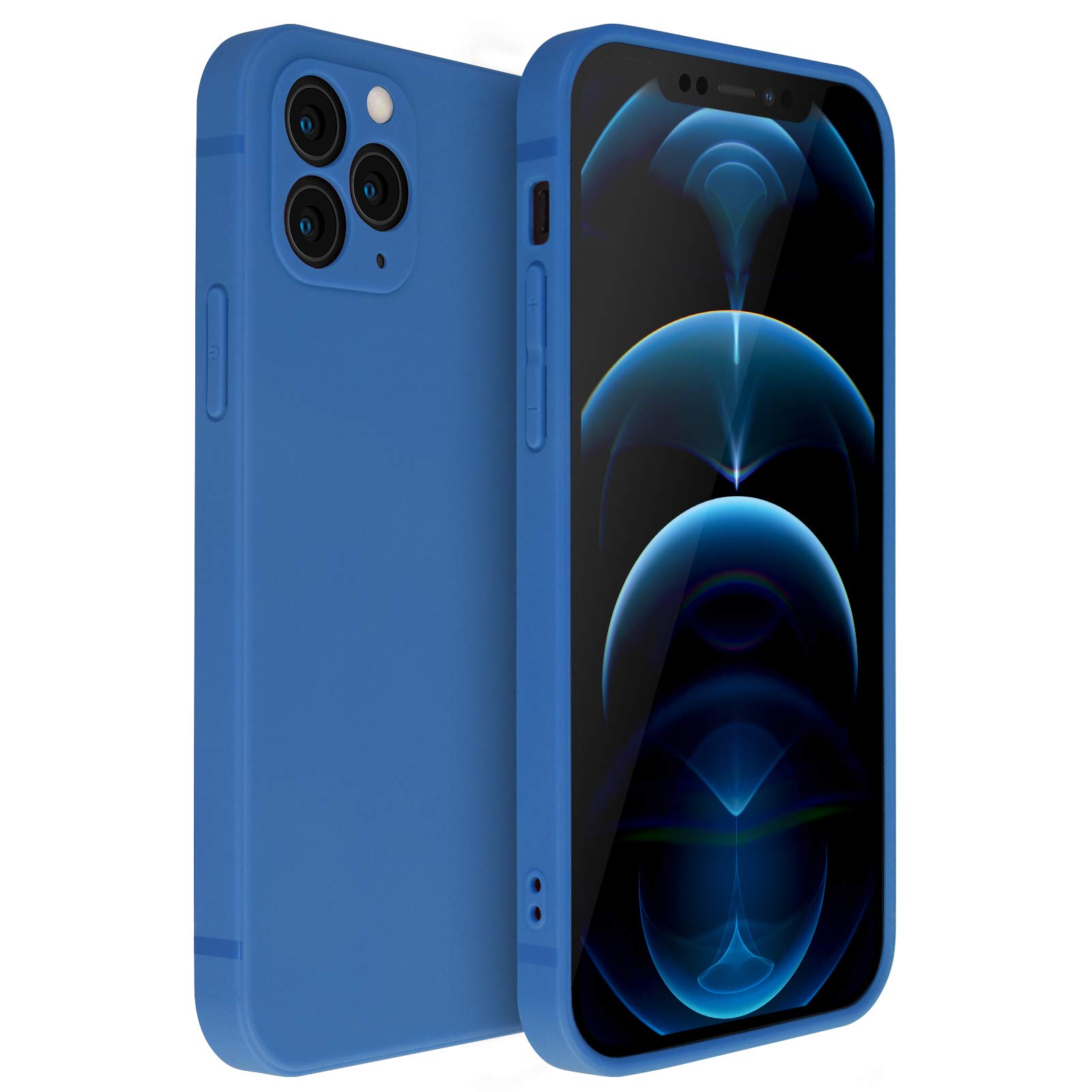 Premium Peafowl iPhone 12 Pro Max Case - 6.7 Inch Matte Silicone Gel Cover with Full Body Protection | Anti-Scratch & Shockproof Phone Case (Royal Blue) | Perfect for Daily Use, Travel & Outdoor Activities