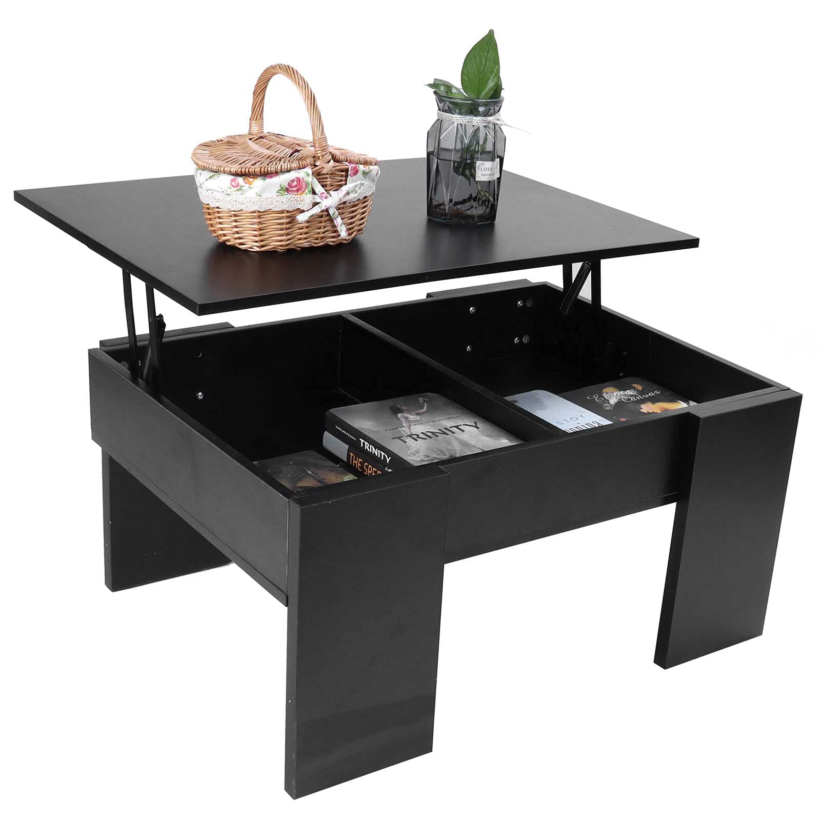 Adjustable Height Wooden MDF Tea Table - Modern Coffee Table for Living Room, Bedroom, Office & Reception Areas | Perfect for Small Spaces, Home Decor & Hospitality Use