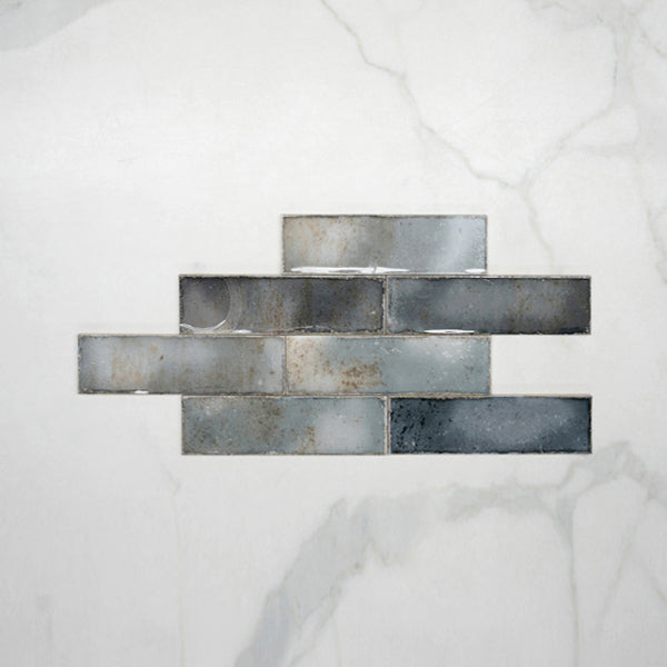 Premium Anthracite Grey Spanish Subway Tile - Glossy Ceramic Wall Tile 2.72