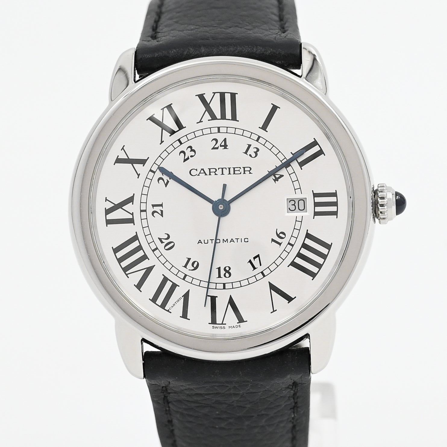 Cartier Rondo Solo 42mm Stainless Steel Men's Watch - Luxury Swiss Timepiece for Business & Formal Occasions