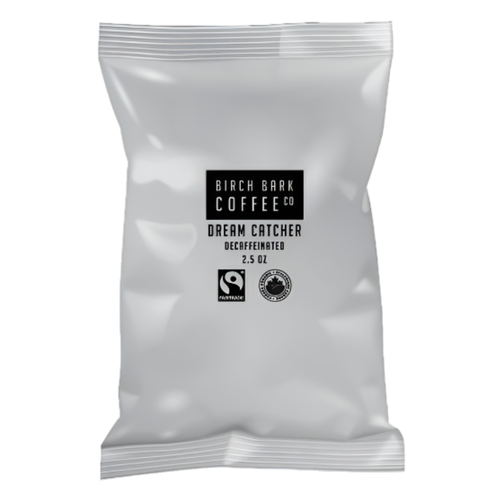 Organic Birch Bark Dream Catcher Decaf Fair Trade Coffee Packets - 24 x 2.5 oz Bags | Eco-Friendly, Handcrafted Coffee for Home, Office & Gifts