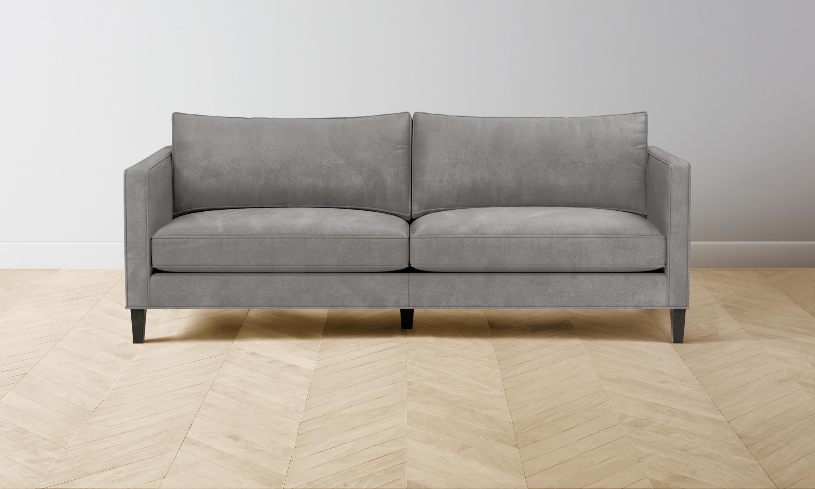 Premium Crosby Sofa - Genuine Nubuck Leather in Asphalt Gray | Modern Living Room Centerpiece for Cozy Home & Office Spaces