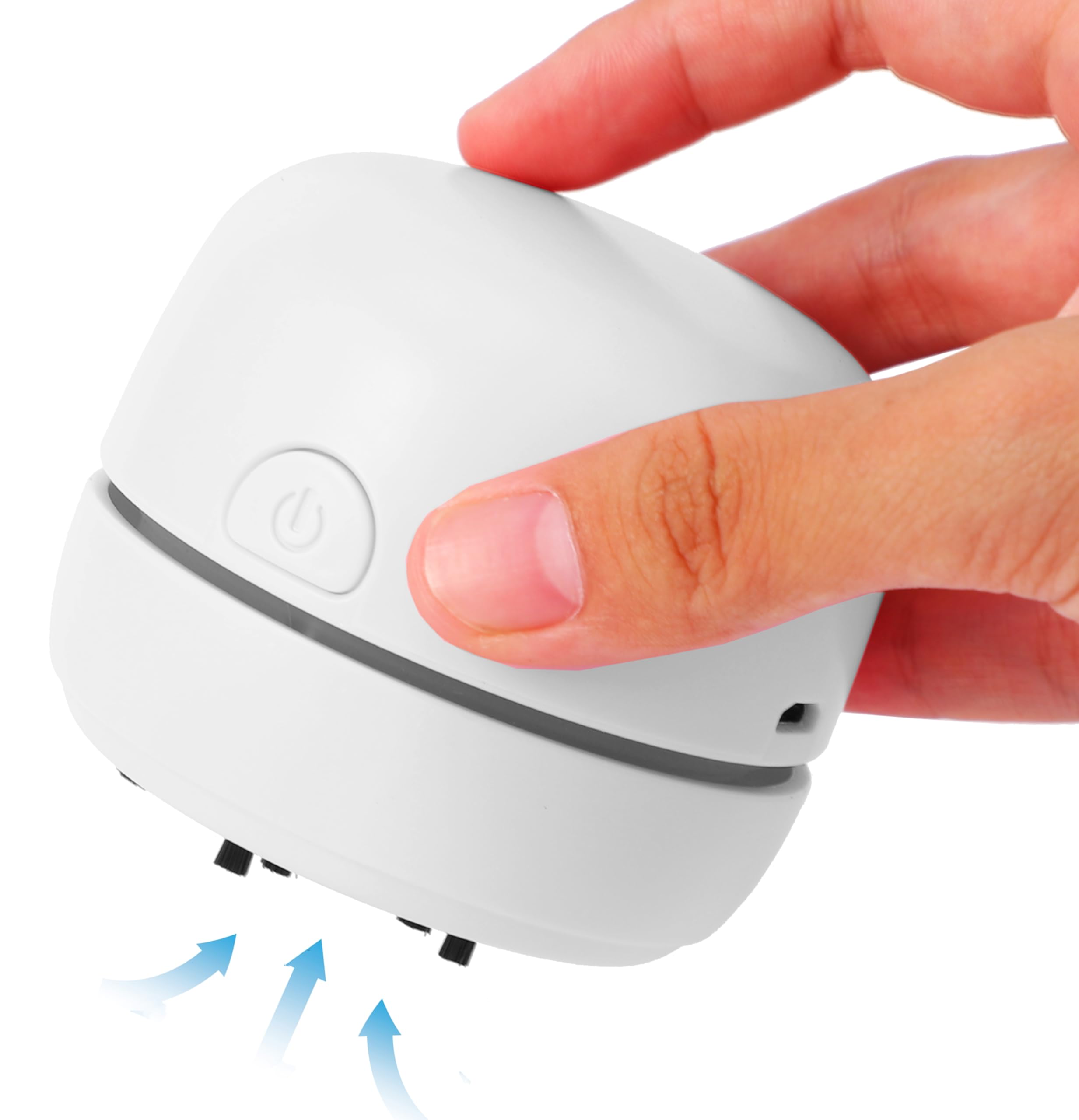 USB Desktop Vacuum Cleaner with Nozzle & Brush - Portable Mini Dust Cleaner for Office & Home