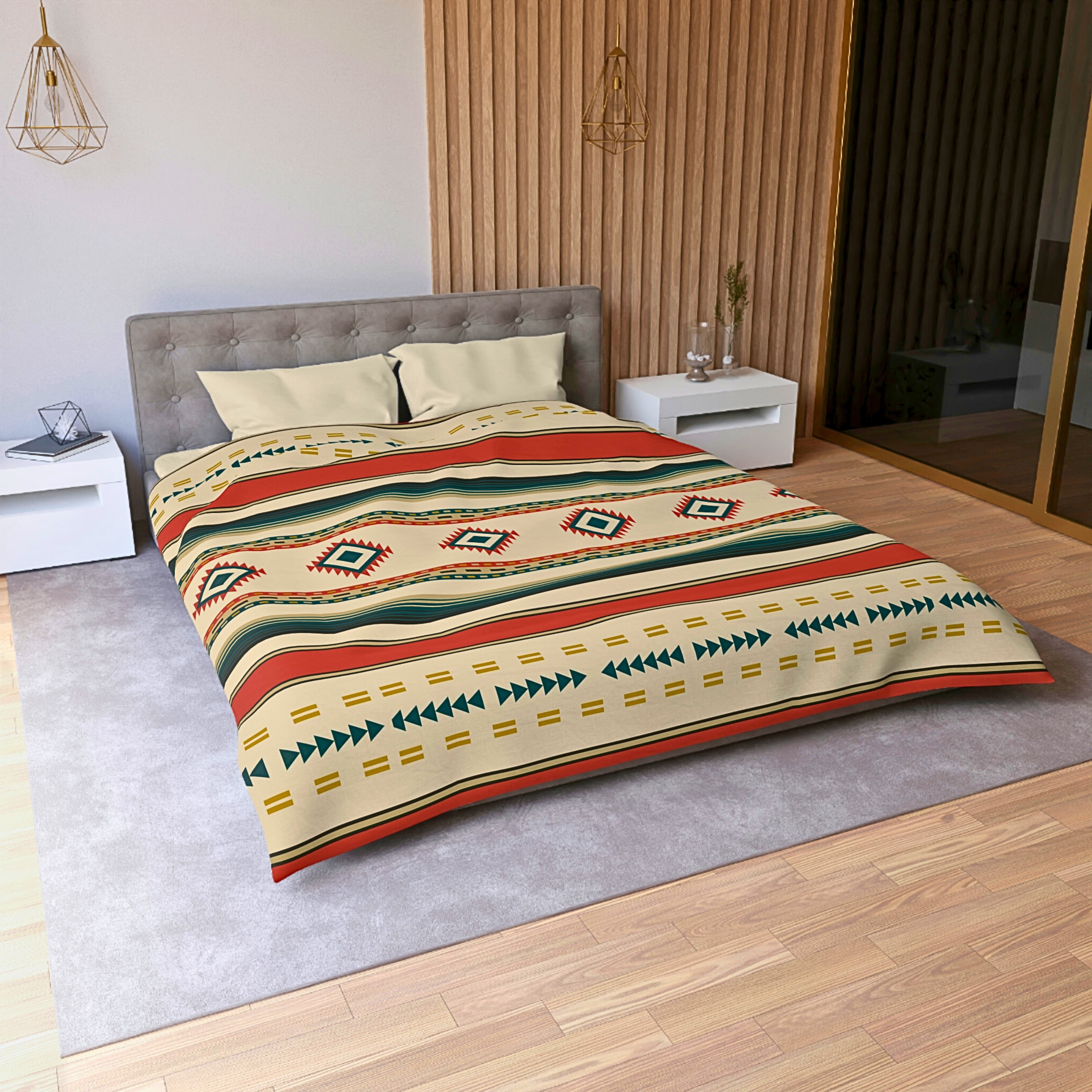 Sunrise Canyon Microfiber Duvet Cover Set - Queen & Twin Size, Soft Southwestern Farmhouse Bedding Decor for Comforters - Perfect for Guest Rooms, Master Bedrooms & Cozy Home Styling