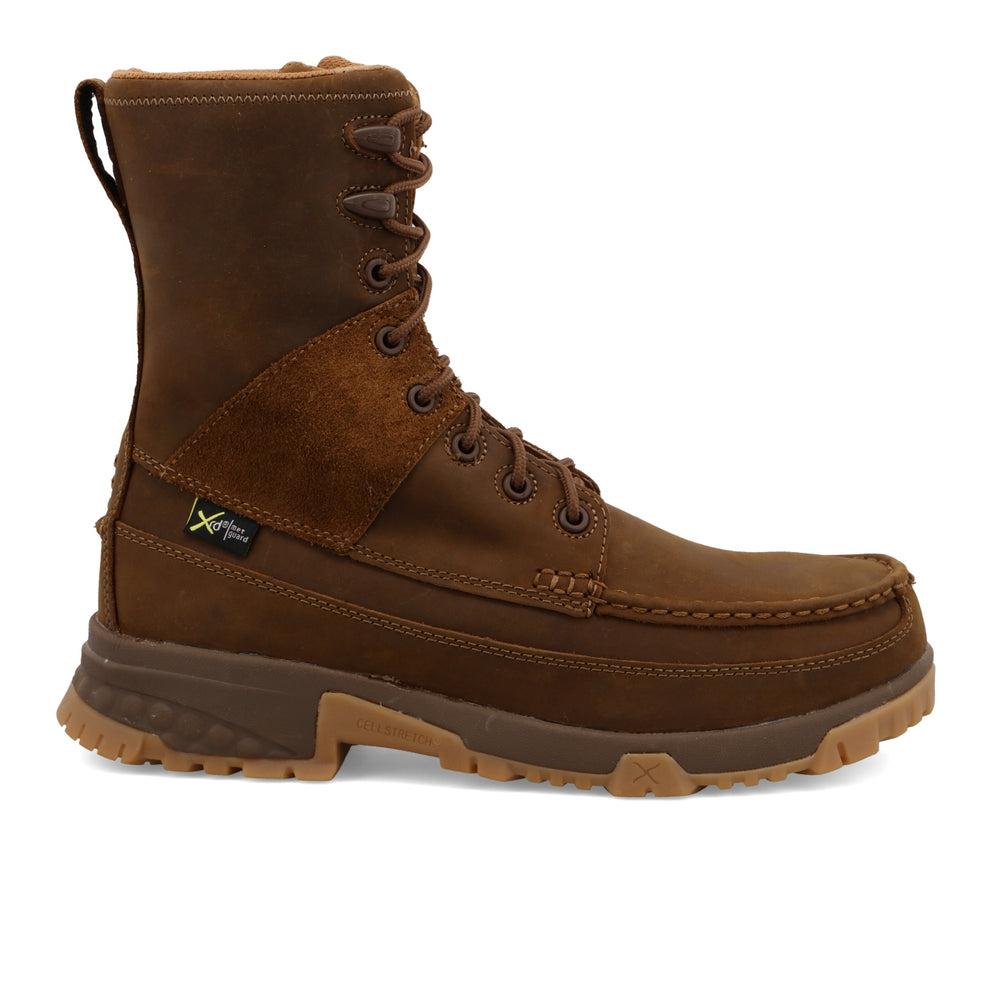 Men's 8-Inch Steel Toe Work Boots - Waterproof & Slip Resistant Safety Shoes for Construction, Hiking & Outdoor Work