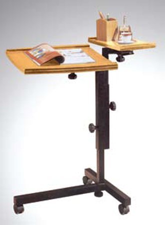 Adjustable Laptop Stand with Notebook Holder - Solid Oak Wood Portable Writing Desk by HPP | Perfect for Home Office, Bed, Couch & Workspace Ergonomics