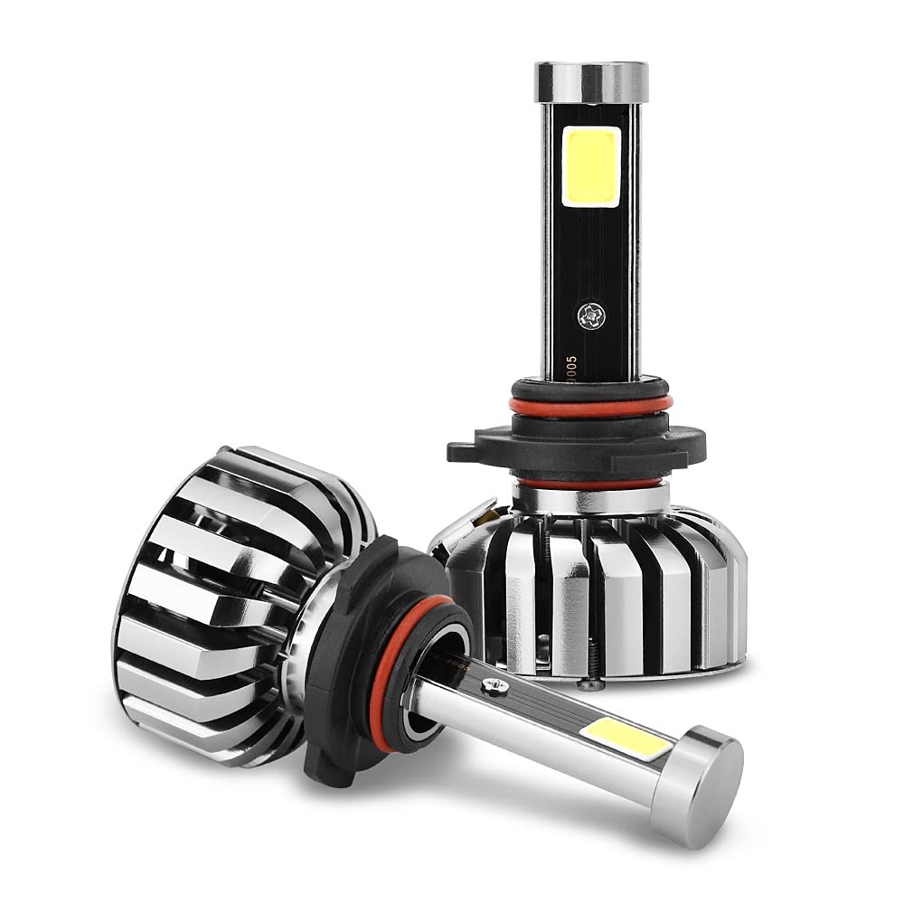 BJinegely 2Pcs 9005 LED Headlight Bulbs - 6000K White 8000LM High Brightness, Plug-and-Play Conversion Kit, 50,000+ Hour Lifespan - Perfect for Night Driving & Foggy Conditions