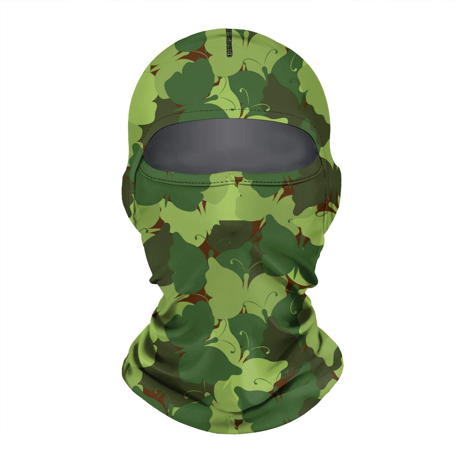 Wind-Resistant Colorful Bogs Leafy Camo Ski Mask Balaclava - Funny Face Cover for Men & Women - Perfect for Skiing, Snowboarding & Outdoor Winter Activities