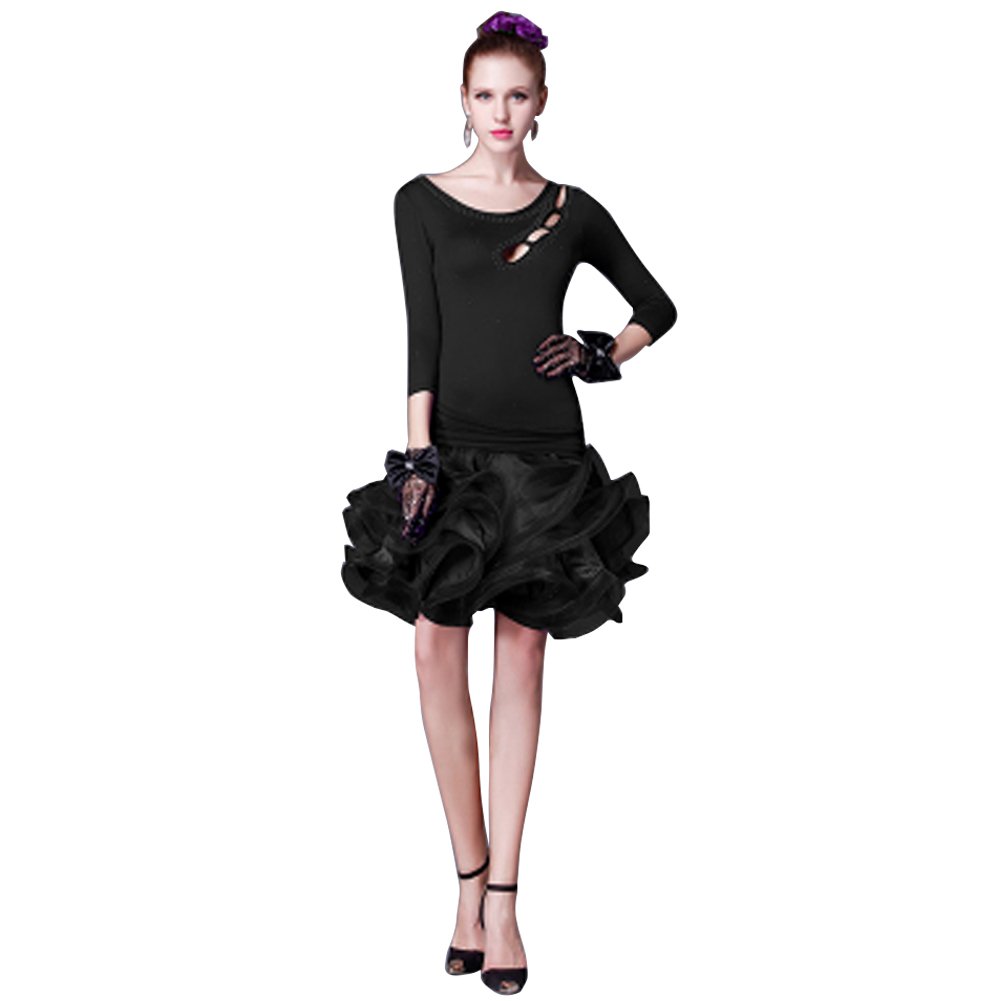 Latin Dance Dress for Women - Salsa, Rumba, Cha Cha, Samba & Tango Performance Outfit | Elegant & Comfortable Dancewear for Social Dancing, Competitions & Performances
