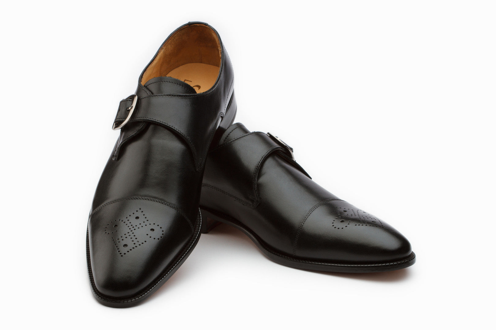 Black Single Monkstrap Dress Shoes for Men | Classic Formal & Business Attire | Perfect for Weddings, Office & Special Occasions