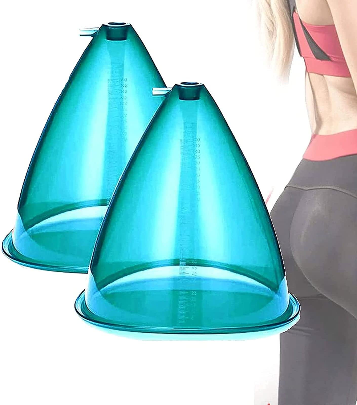 2PCS Vacuum Butt Suction Cups - 180ML Large Vacuum Cupping Therapy Set for Hip Lift & Massage, 1 Pair - Perfect for Body Sculpting, Cellulite Reduction & Relaxation at Home Spa