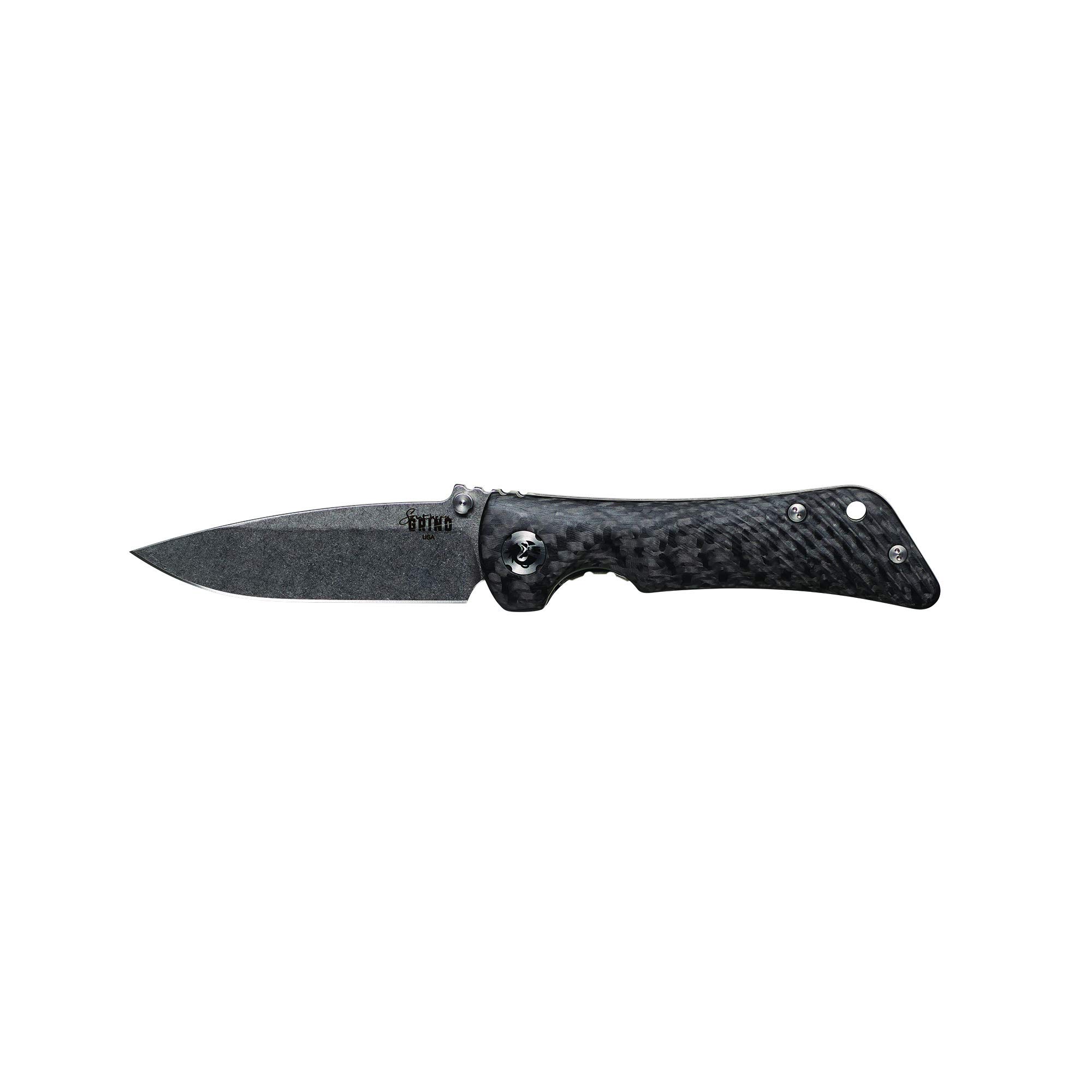 Southern Grind Spider Monkey Drop Point Folding Knife - Carbon Fiber Handle, Razor Sharp EDC Pocket Knife for Outdoor Camping, Hiking & Survival Gear