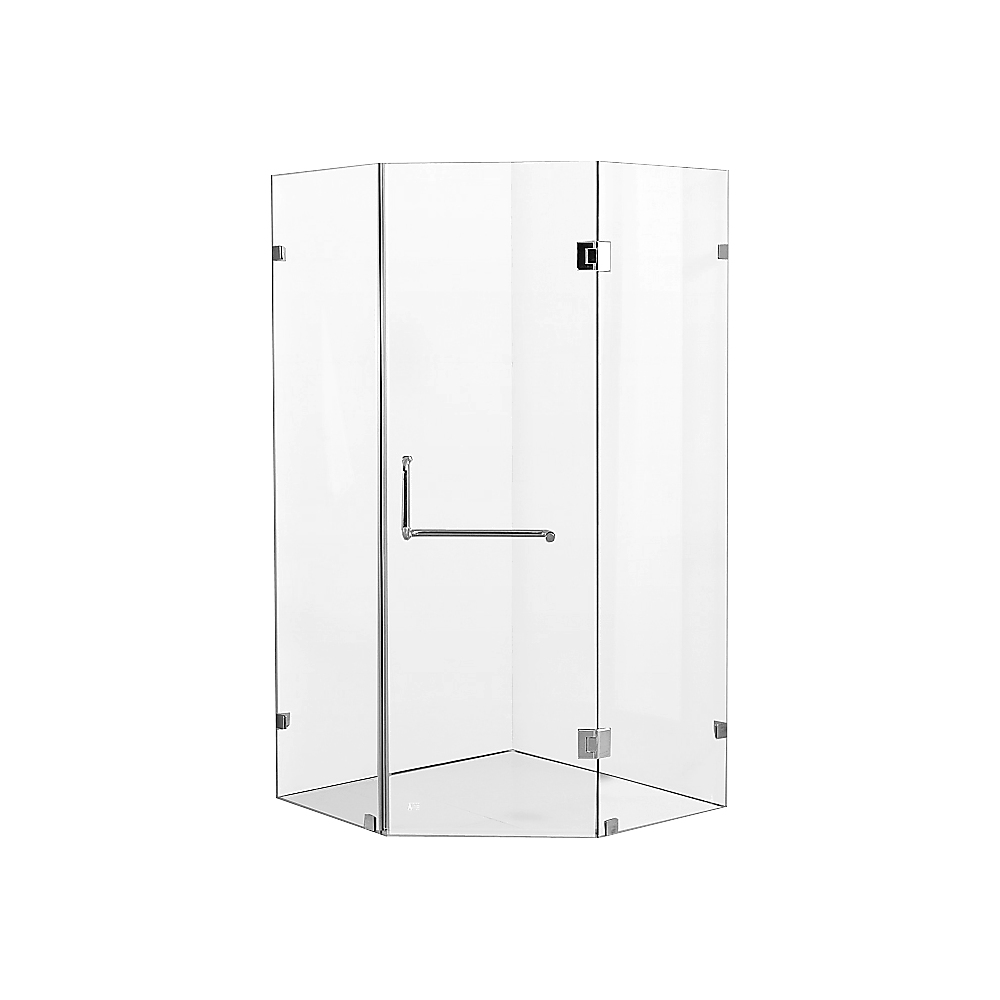 10mm Frameless Glass Shower Screen 1000x1000mm - Premium Bathroom Upgrade by Della Francesca - Perfect for Modern Walk-in Showers and Spa-like Bathrooms