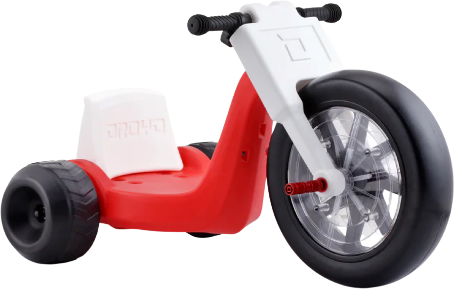 **Droyd Kids Electric Trike 24V 2Ah Lithium-Ion Battery, 50W Brushed Motor, 6 MPH Speed, 3 Miles Range – Red | Fun Outdoor Ride for Boys & Girls, Parks & Neighborhood Adventures**