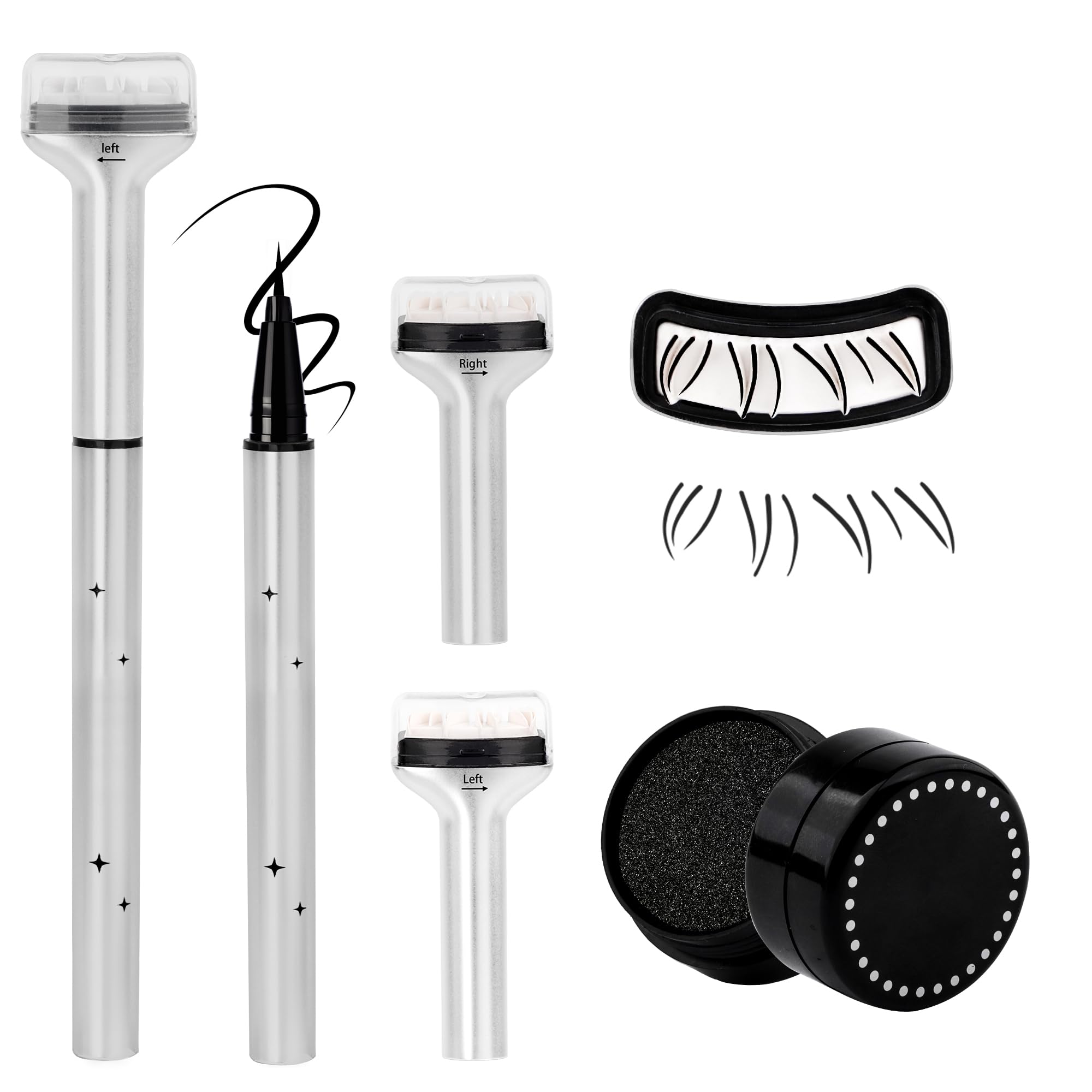 Waterproof Lower Lash Stamp with Long-Lasting Ink - Natural Looking Bottom Eyelashes - Quick Eye Makeup Tool (Black) | Perfect for Daily Makeup, Parties & Special Occasions