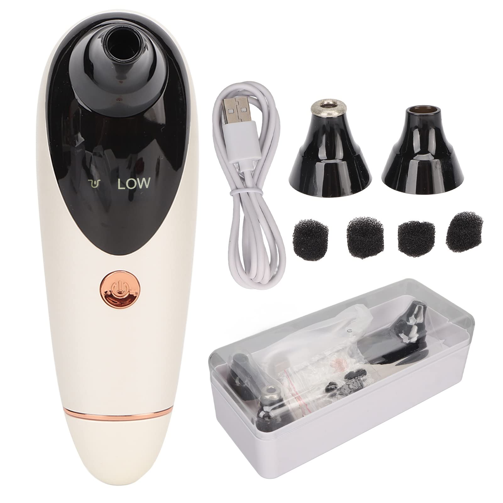 Electric Blackhead Remover Vacuum - Comedo Suction Tool with 2 Probes for Whitehead & Blackhead Extraction | Perfect for Blemish Care & BB Cream Prep | Home Spa & Skincare Routine