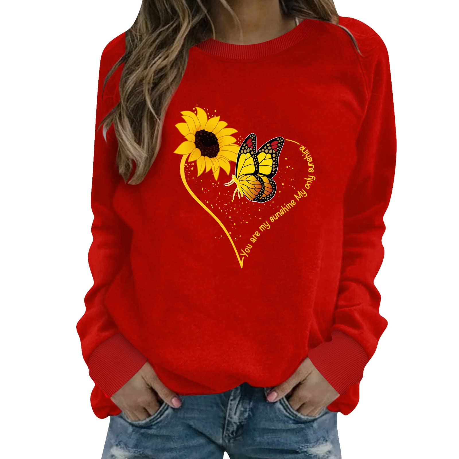 Women's Floral Print Hoodie Sweater Dress - Long Sleeve Valentine's Day Pullover Shirt for Casual Wear, Date Nights & Cozy Outfits