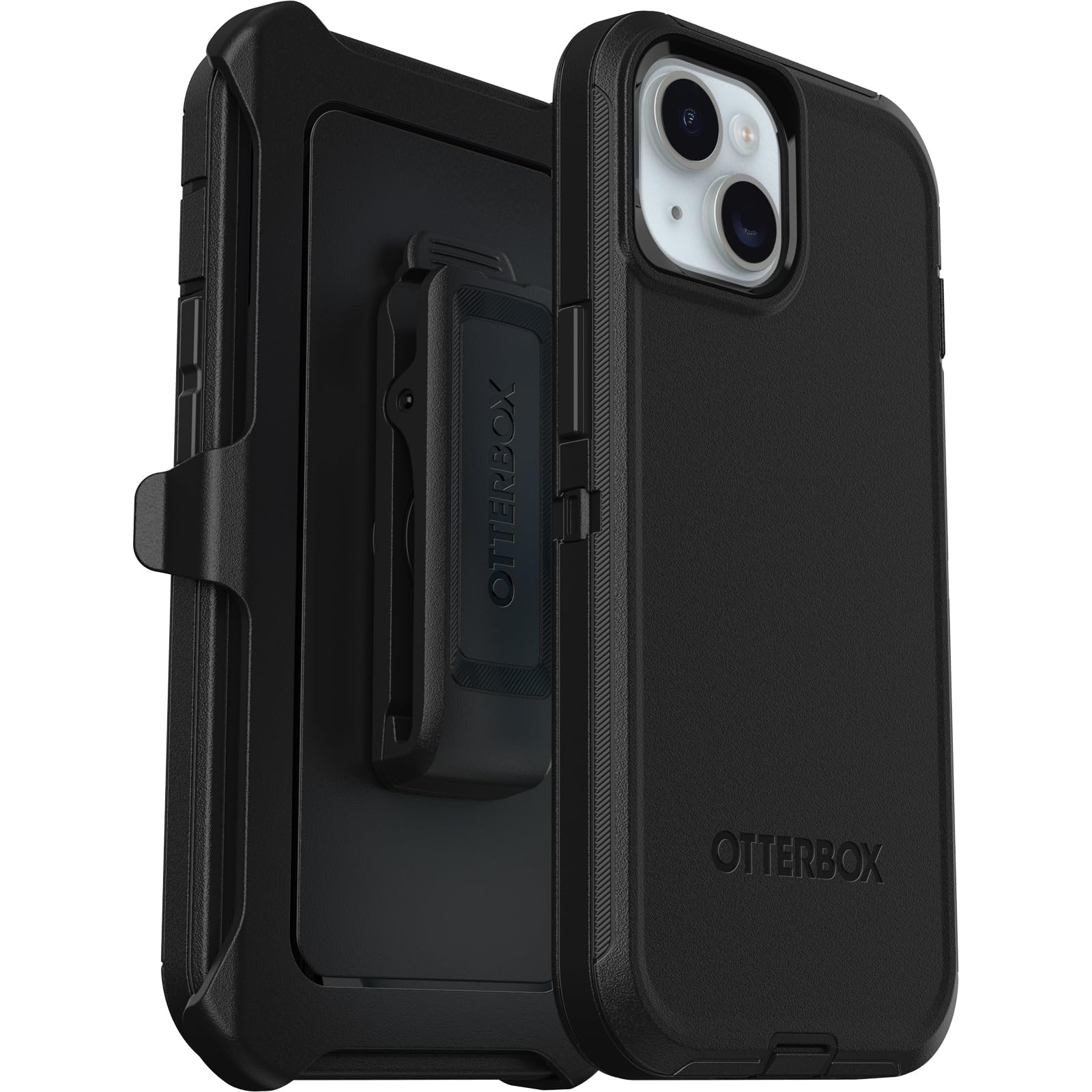 OtterBox Defender Series Case for iPhone 16e/15/14/13 - Military-Grade Shockproof & Drop Protection, Ultra Rugged Phone Cover (Black) | Perfect for Outdoor Adventures, Construction Sites & Extreme Sports