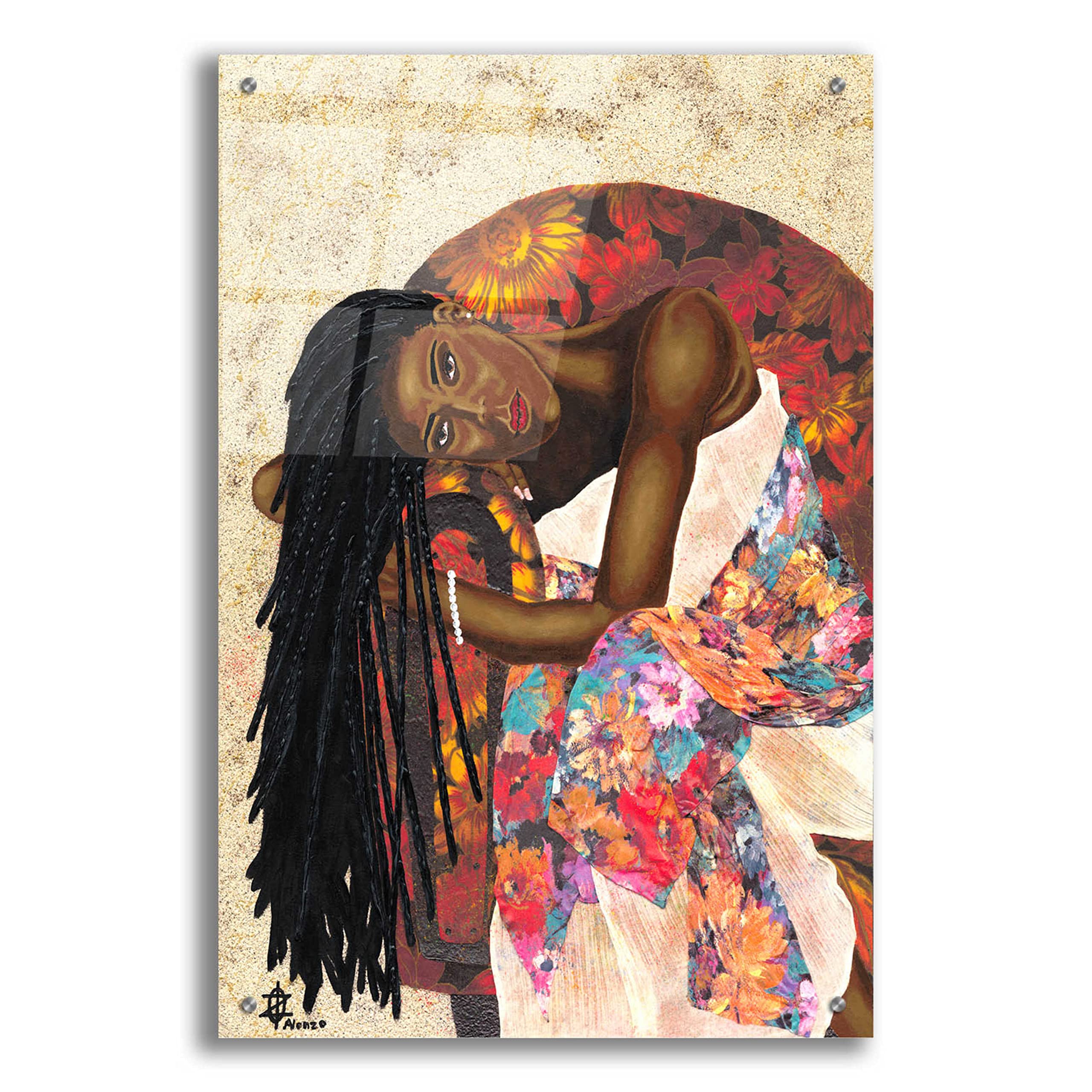Epic Art 'Woman Strong III' by Alonzo Saunders - Premium Acrylic Glass Wall Art Painting 24x36 Inches - Modern Home & Office Decor for Living Room, Bedroom, or Gallery Display