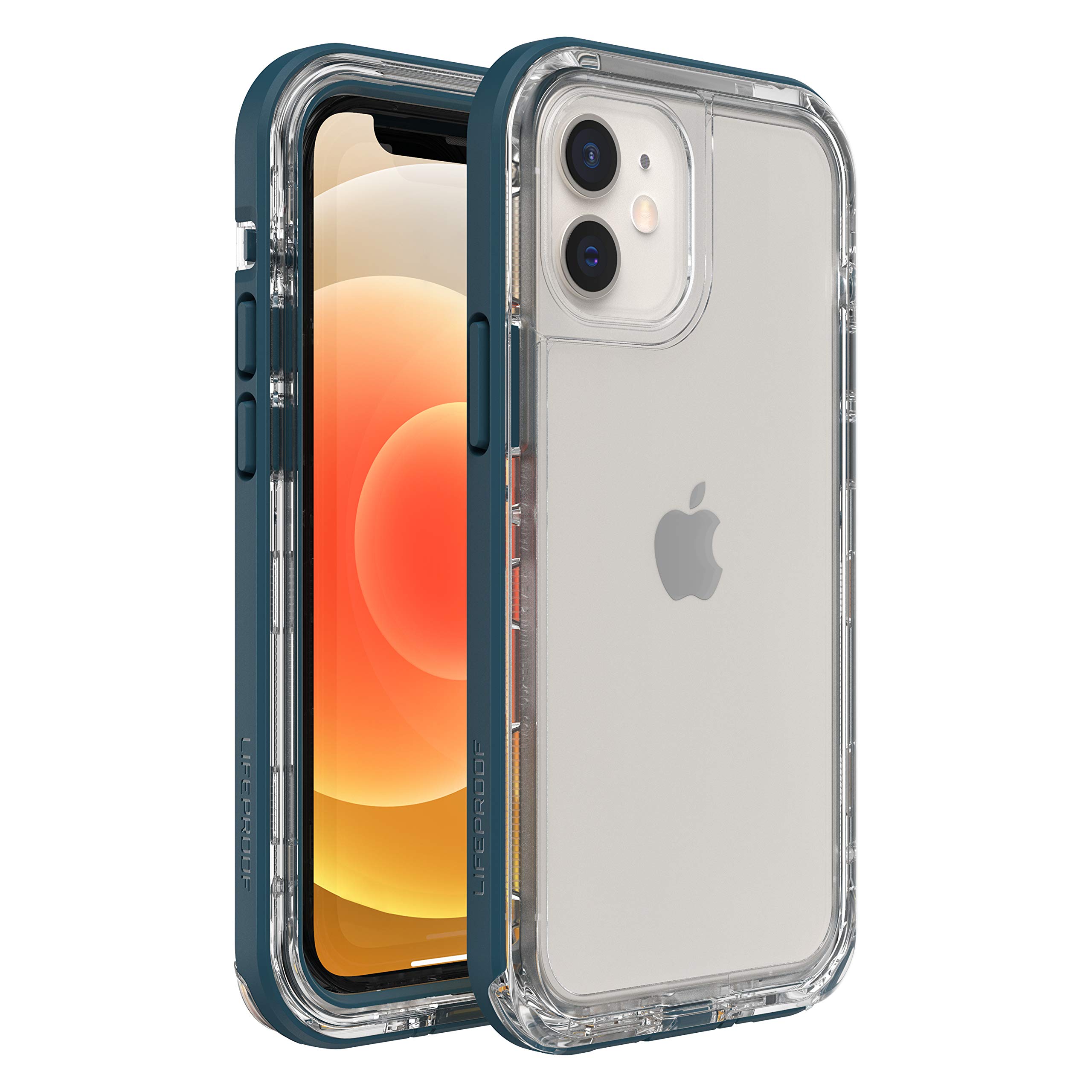 LifeProof Next Series Slim DropProof, DustProof & Snowproof Case for Apple iPhone 12 Mini - Clear/Blue | Waterproof Protection for Outdoor Adventures, Travel & Everyday Use