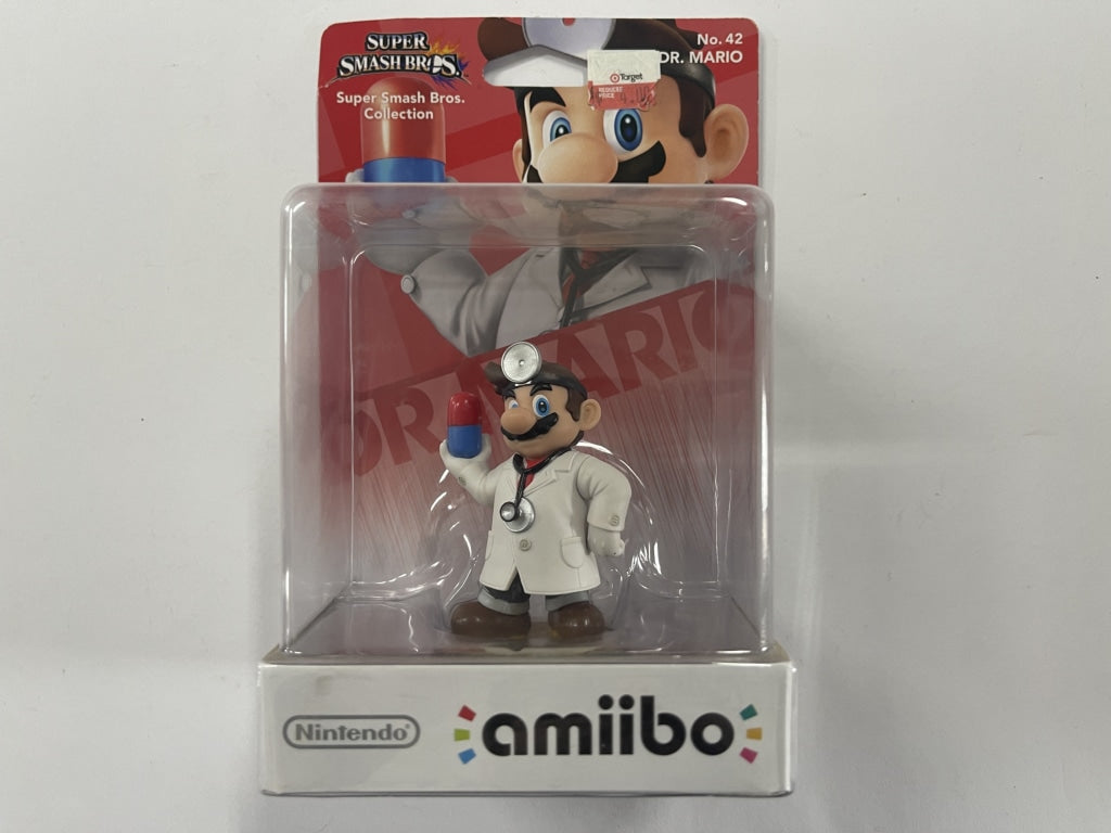 Dr. Mario Amiibo Figure - Super Smash Bros Series - Brand New Sealed Collectible - Perfect for Nintendo Switch Gaming & Display