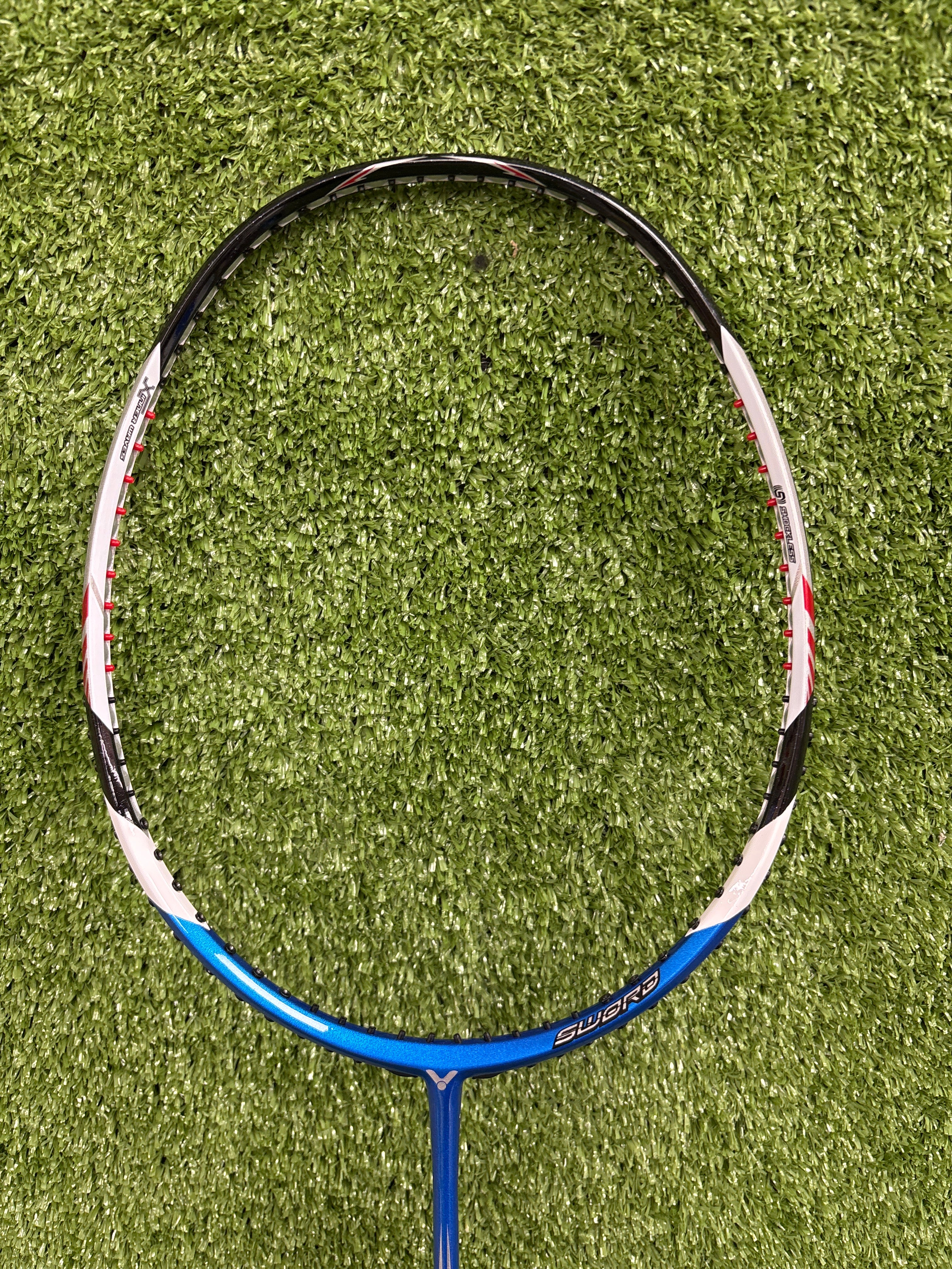 Victor Brave Sword 12 Royal Blue Badminton Racket - Unstrung High-Performance Racquet for Professional Players | Perfect for Tournaments & Training Sessions
