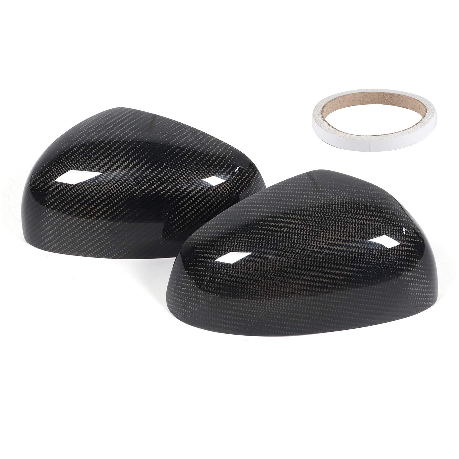 Carbon Fiber Rearview Mirror Cover Replacement for Smart Fortwo 2009-2014 - 1 Pair Side Wing Mirror Stickers for Enhanced Style & Protection | Perfect for Car Customization & Weatherproofing