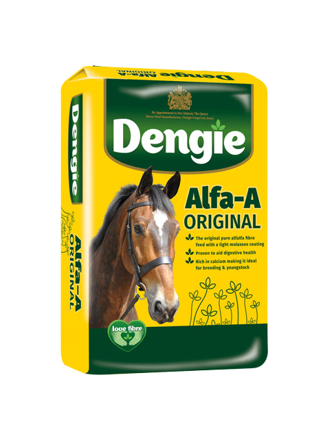 Dengie Alfa A Original Horse Feed - High Fiber Forage for Performance & Leisure Horses - Ideal for Stables, Training & Show Preparation