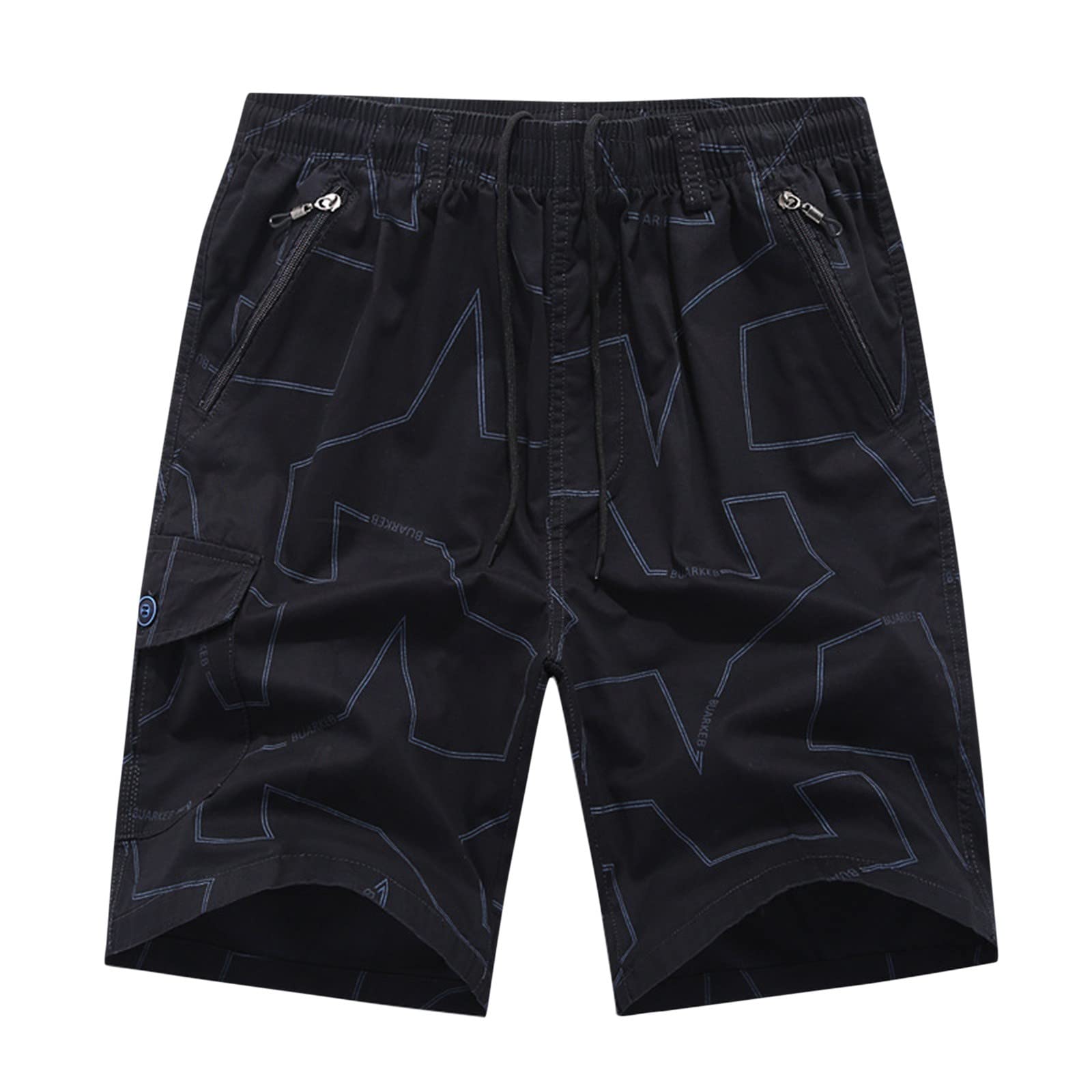 **LindoMaker Men's 5-Inch Inseam Bermuda Shorts - Plus Size Comfortable Athletic Running & Hiking Shorts for Outdoor Activities & Casual Wear**