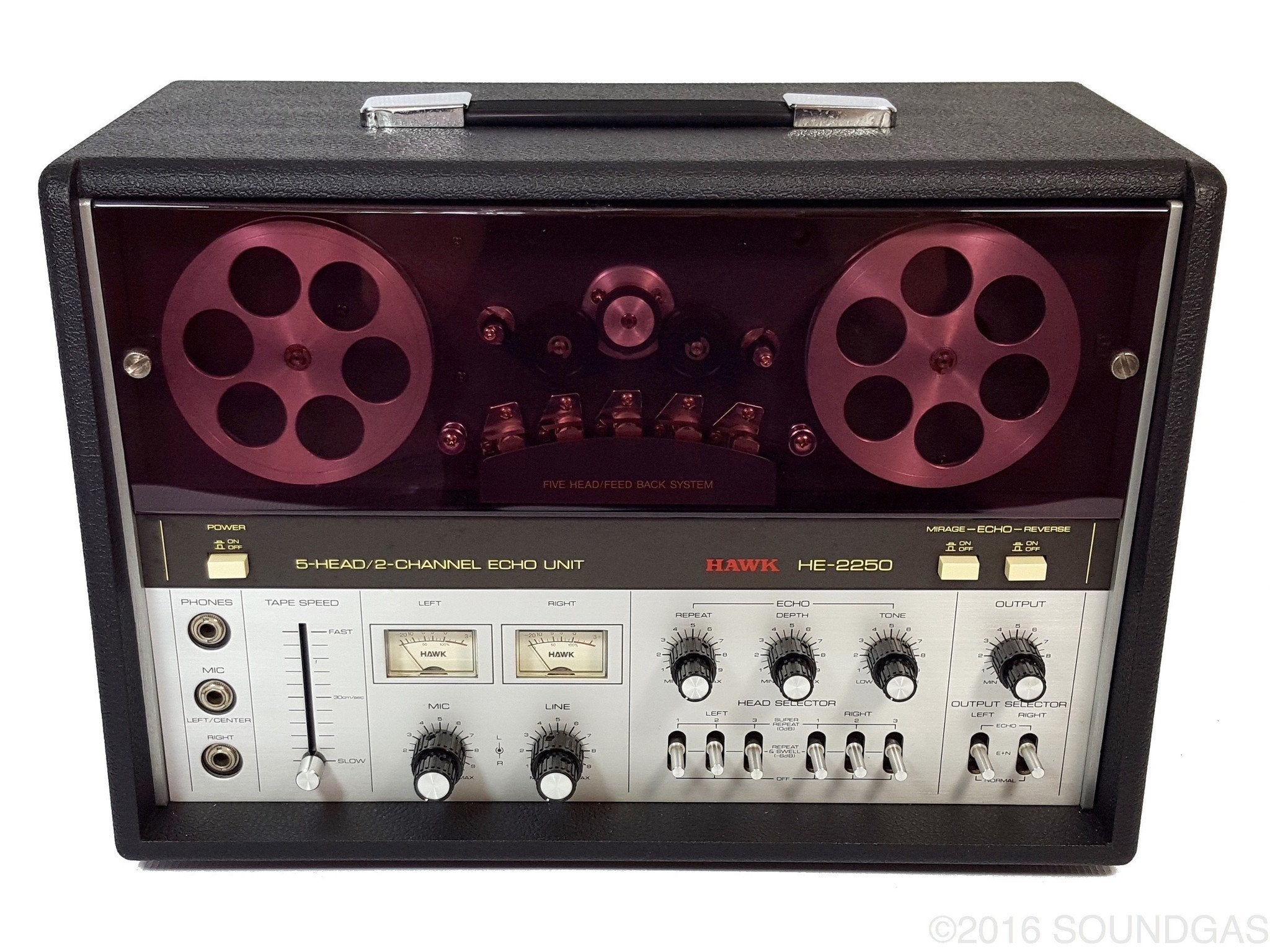 Hawk HE 2250 Professional 5-Head 2-Channel Karaoke Echo Machine - Perfect for Home Singing, Parties & Live Performances