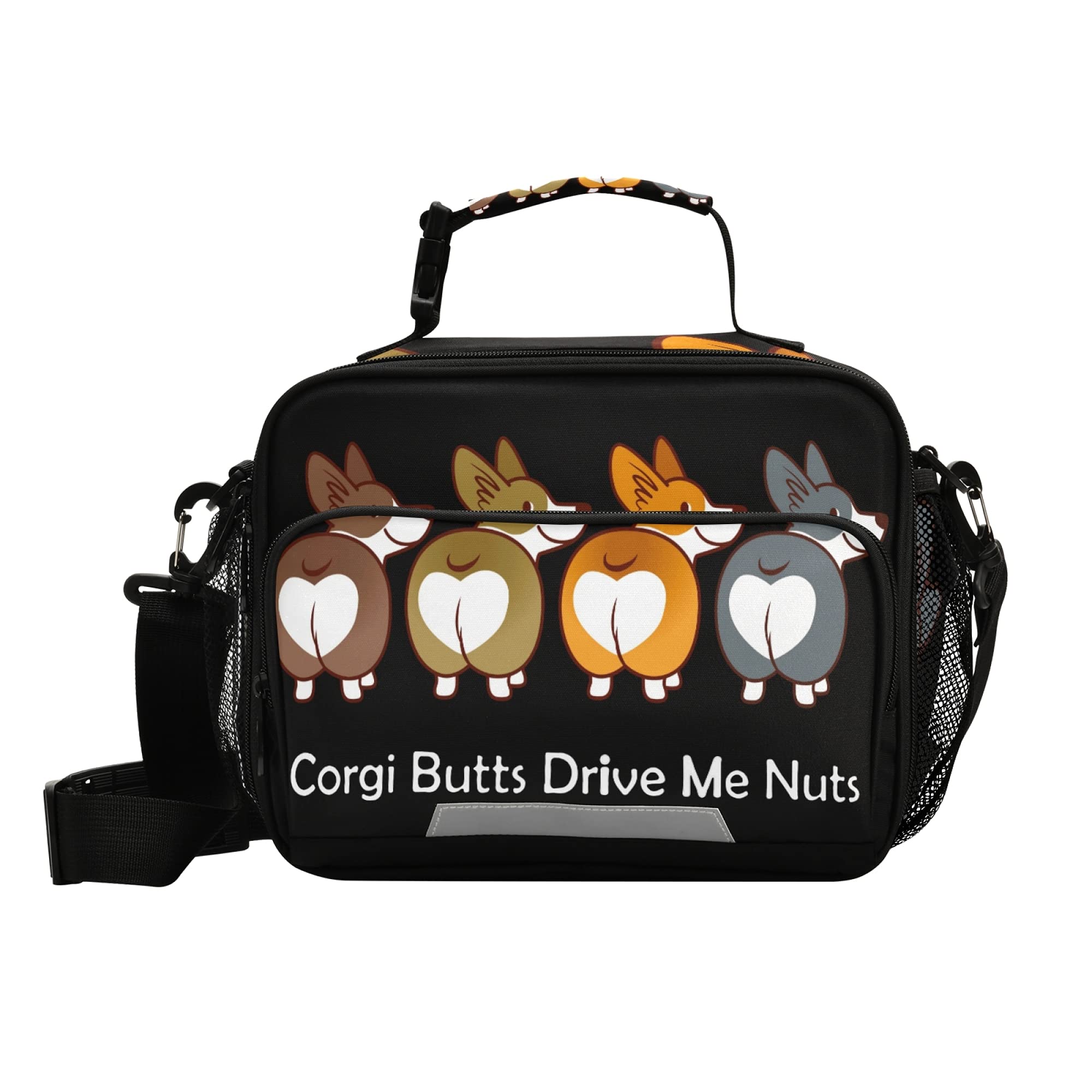 Insulated Corgi Dog Lunch Box - Leakproof Cooler Bag for Food Storage, Perfect for Work, School & Picnics - Cute Lunch Tote for Adults, Men & Women