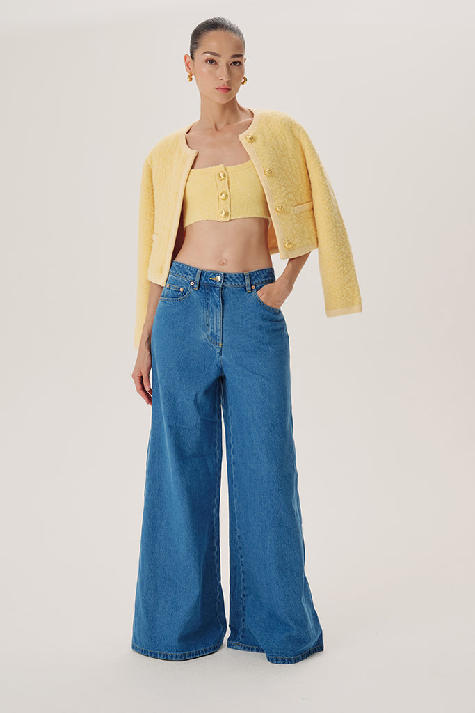 Ronny Kobo Ronny 70s Flare Jeans - Vintage Indigo Wash High Waisted Bell Bottom Denim Pants for Women | Perfect for 70s Retro Outfits, Music Festivals & Boho Chic Style