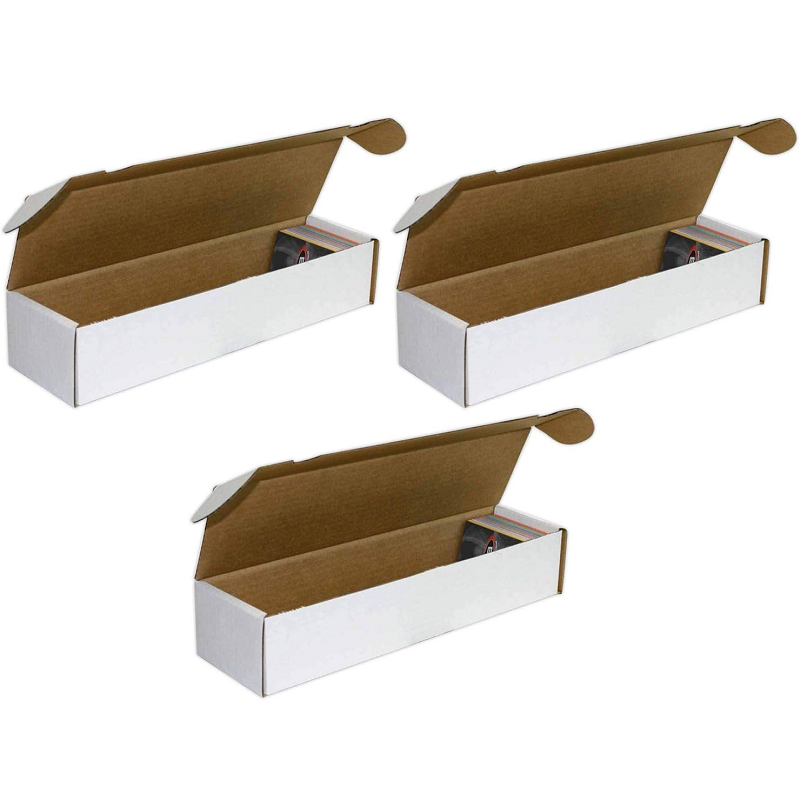 BCW 800-Count Card Storage Box - Pack of 3 | Trading Card Organizer for Collectors | Perfect for Sports Cards, Pokemon, MTG & Yu-Gi-Oh Storage