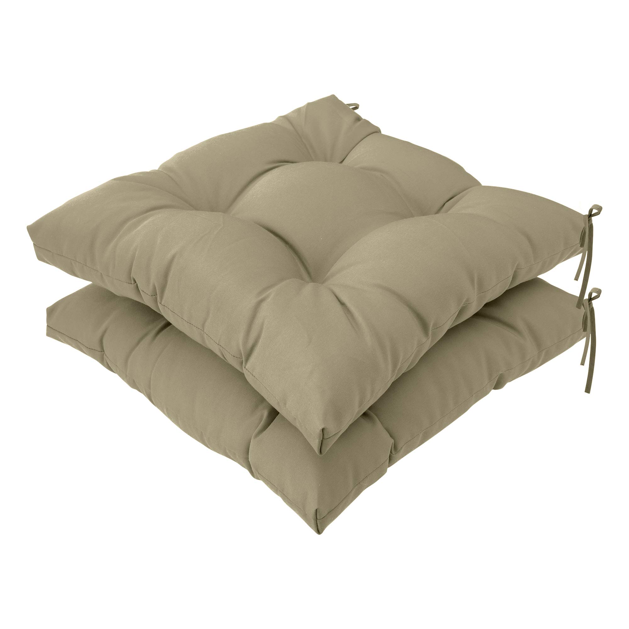 QILLOWAY 19-Inch Square Patio Cushion Set of 2 - Waterproof Outdoor & Indoor Seat Cushions, Beige - Perfect for Garden Chairs, Poolside Loungers & Patio Furniture
