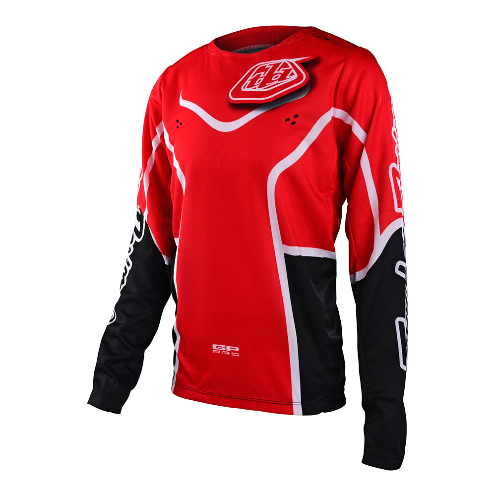 Youth GP Pro Jersey - Radian Red & White - High-Performance Cycling & Racing Apparel for Young Athletes