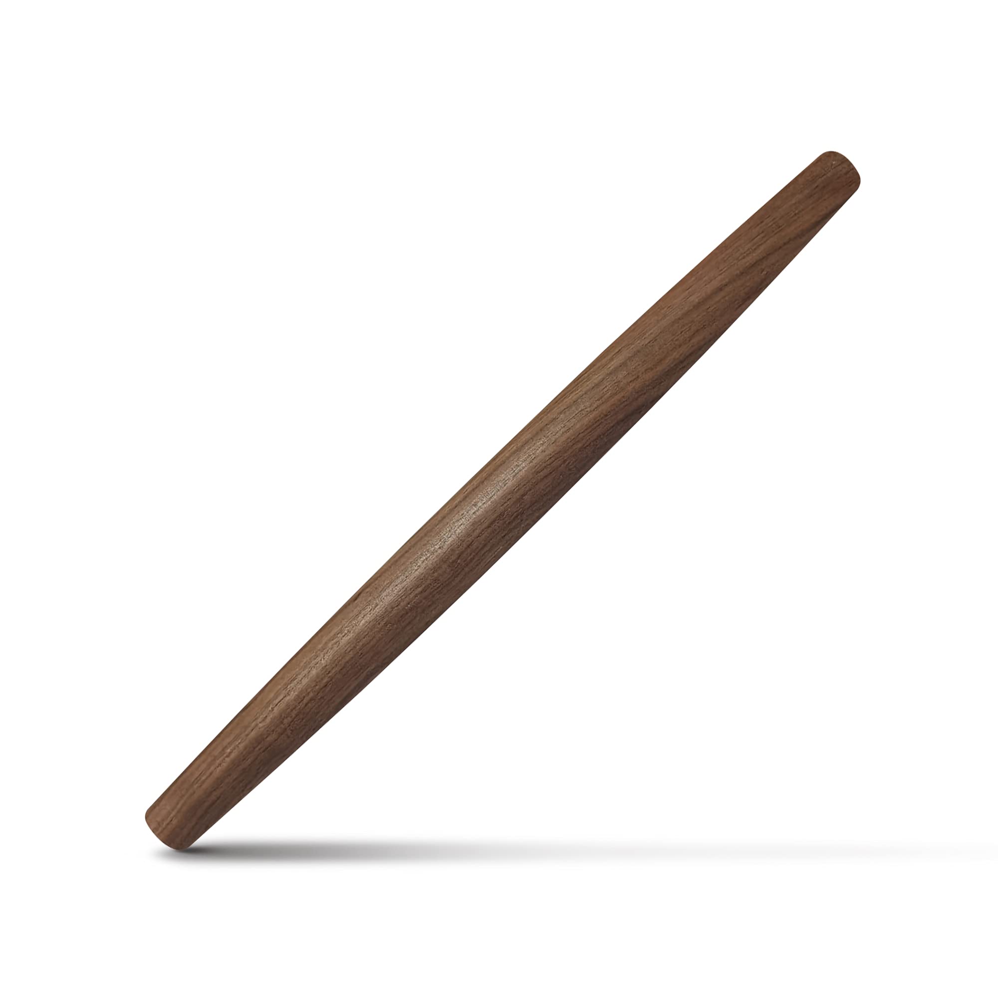 17 Inch French Wooden Rolling Pin for Baking - Premium Walnut Wood Tapered Design for Fondant, Pie Crust, Cookies & Pastry Dough - Smooth Kitchen Essential for Home Bakers & Professional Chefs - Perfect for Holiday Baking, Cake Decorating & Homemade Pizza Making