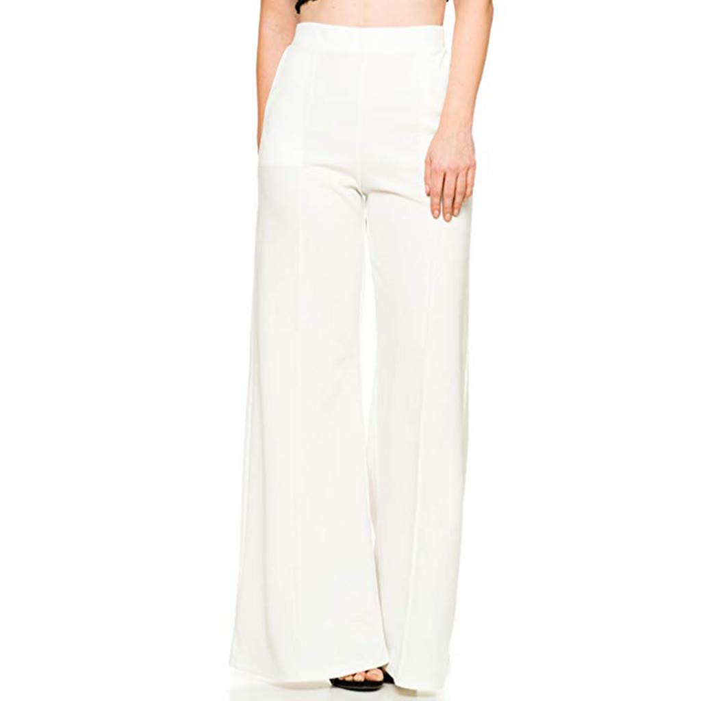 Elegant High Waisted Palazzo Pants for Women - Wide Leg Comfortable Work Pants, Business Casual Trousers for Office & Professional Wear | Perfect for Business Meetings, Office Outfits & Smart Casual Occasions
