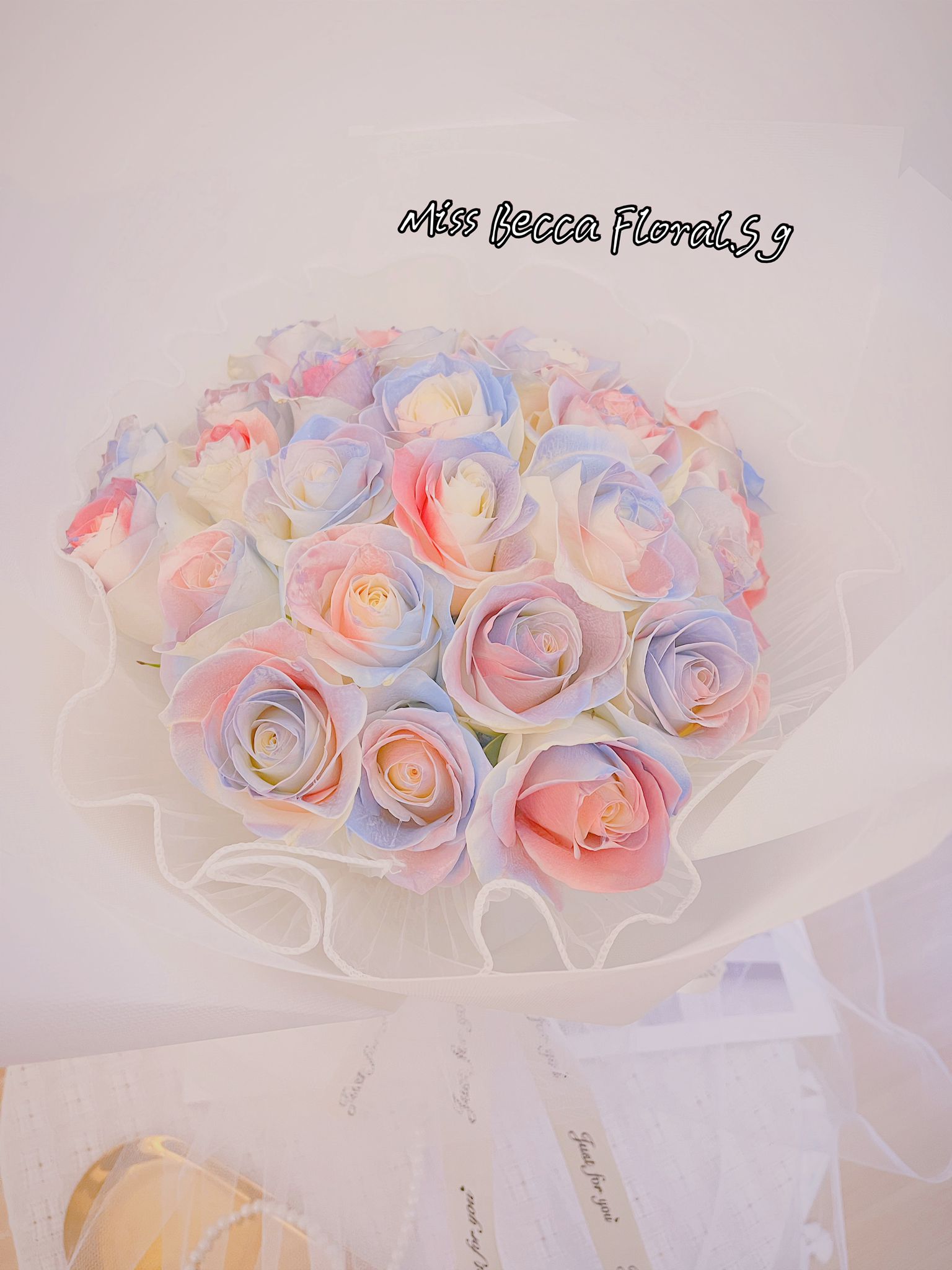 33 Stalks Rainbow Rose Flower Bouquet - Artificial Silk Roses for Wedding, Home Decor, Party Centerpieces - Perfect for Valentine's Day, Anniversary & Romantic Gifts