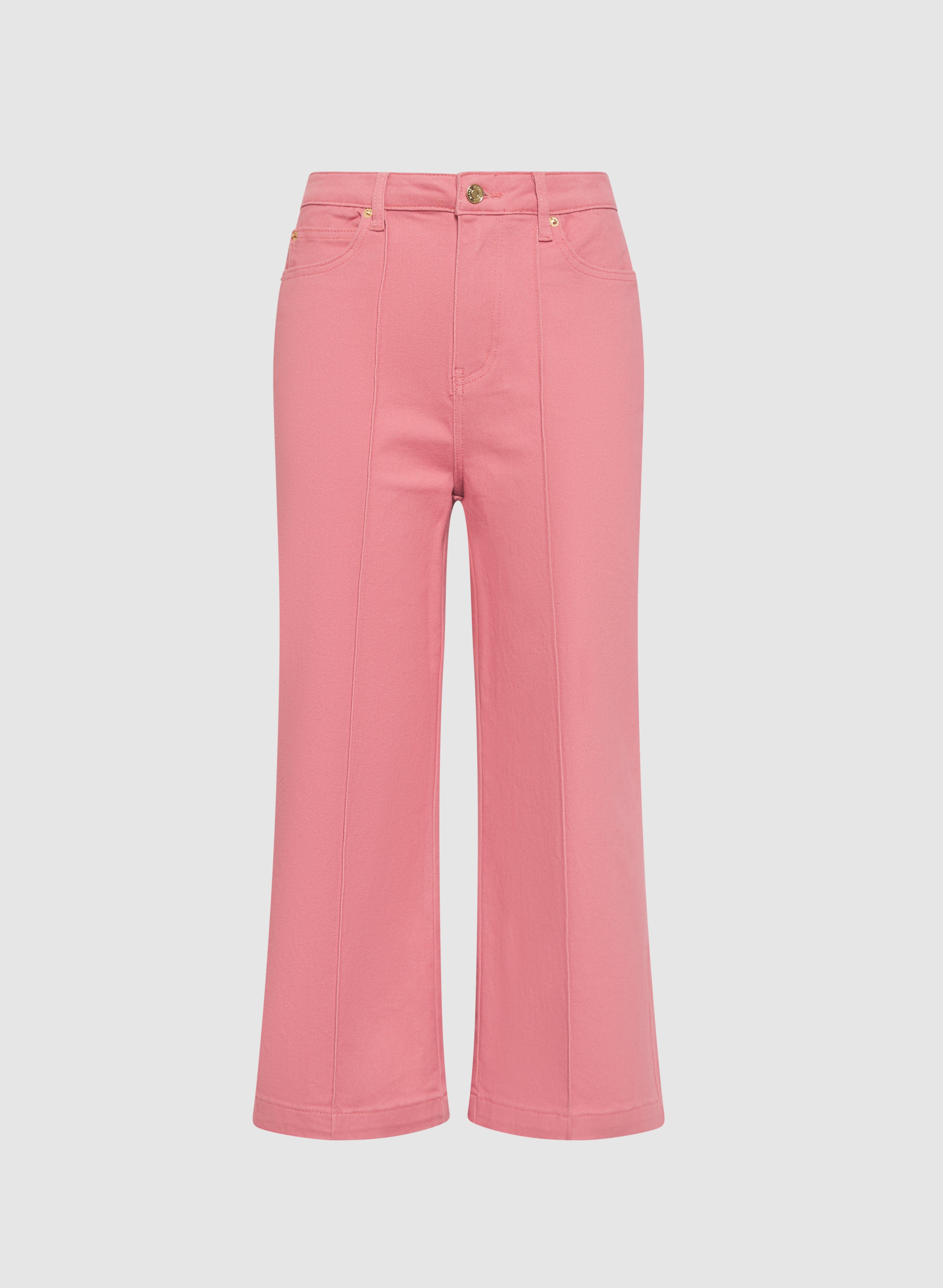 Cropped Flare Leg Jeans for Women - High Waisted Stretch Denim Pants - Vintage 70s Style Jeans for Casual Outfits & Boho Fashion