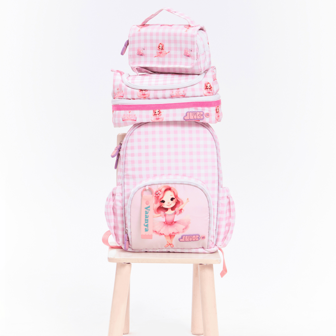Ballerina Medium Backpack Complete Set - Stylish & Functional School Backpack for Women & Teens - Perfect for College, Work, Travel & Everyday Use