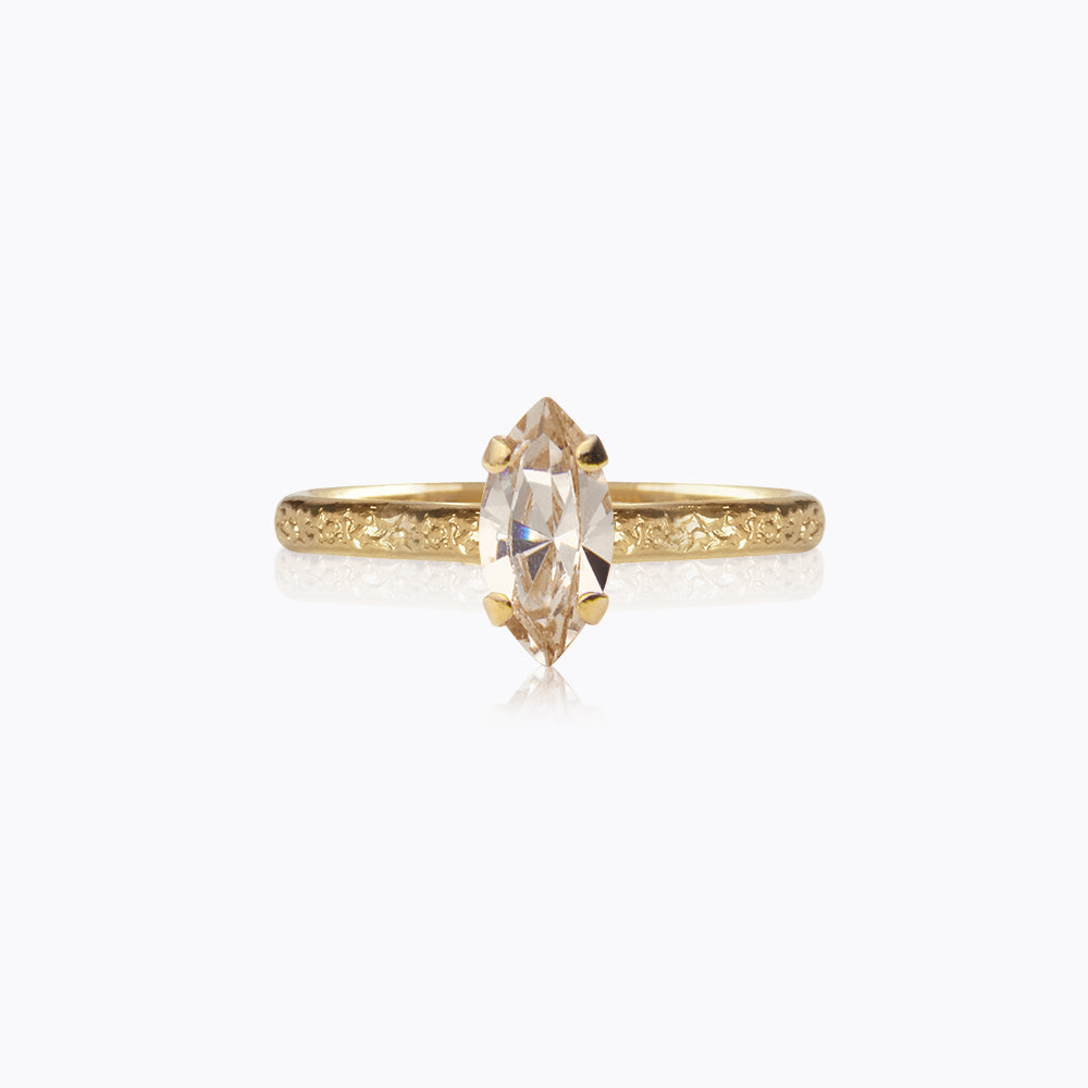 Petite Navette Ring - Dainty Light Silk Jewelry for Women | Elegant Everyday Wear & Special Occasions