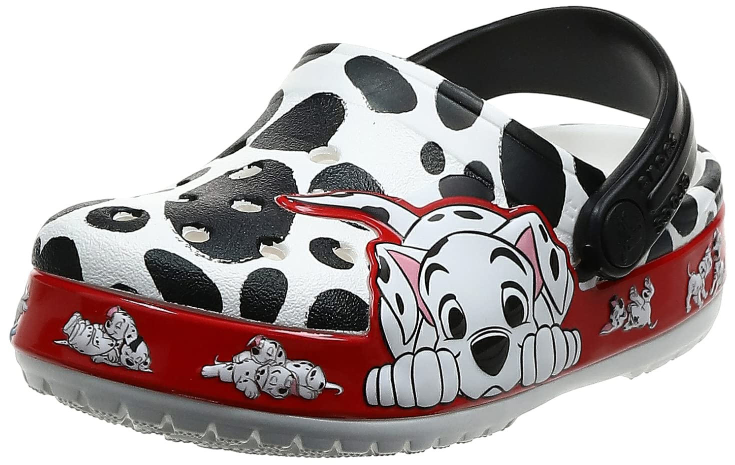 Crocs Unisex Kids' Disney 101 Dalmatians Clogs - Comfortable Lightweight Slip-On Shoes for Boys & Girls, Perfect for School, Play & Outdoor Activities