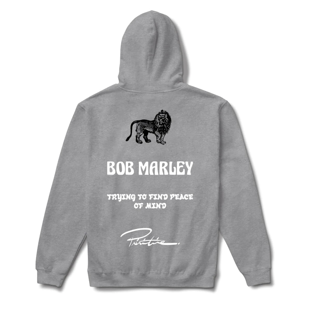 Primitive x Bob Marley Heartache Hoodie - Athletic Grey Unisex Pullover Sweatshirt | Reggae Inspired Streetwear for Men & Women | Perfect for Concerts, Casual Outings & Music Festivals